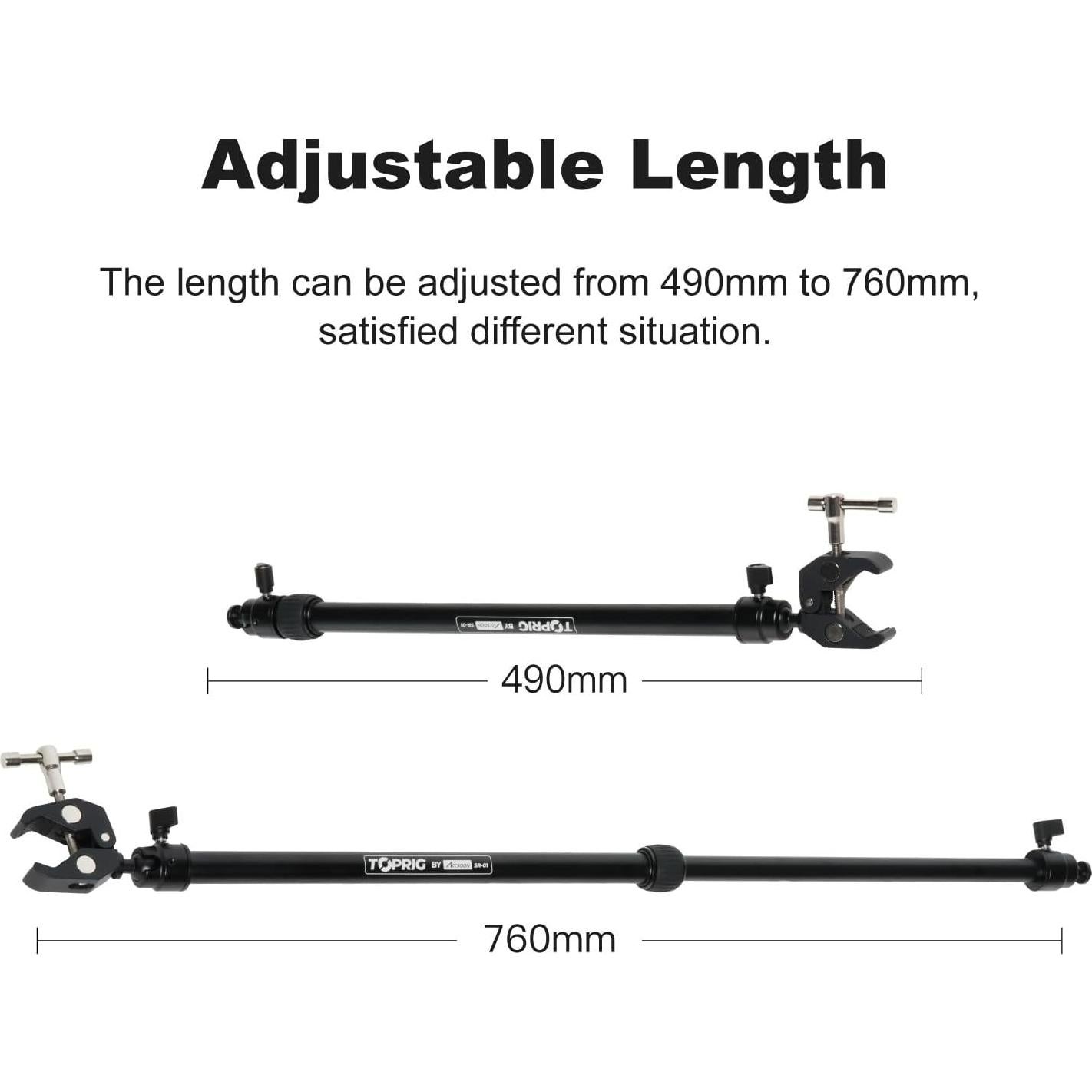 Brazos de Soporte Ajustables Toprig para Trípode - Paquete de 2
