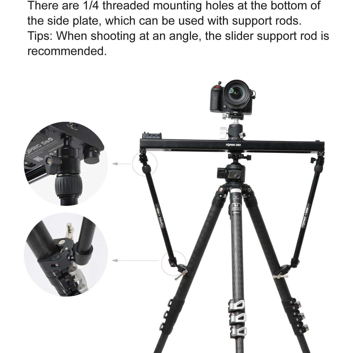 Brazos de Soporte Ajustables Toprig para Trípode - Paquete de 2