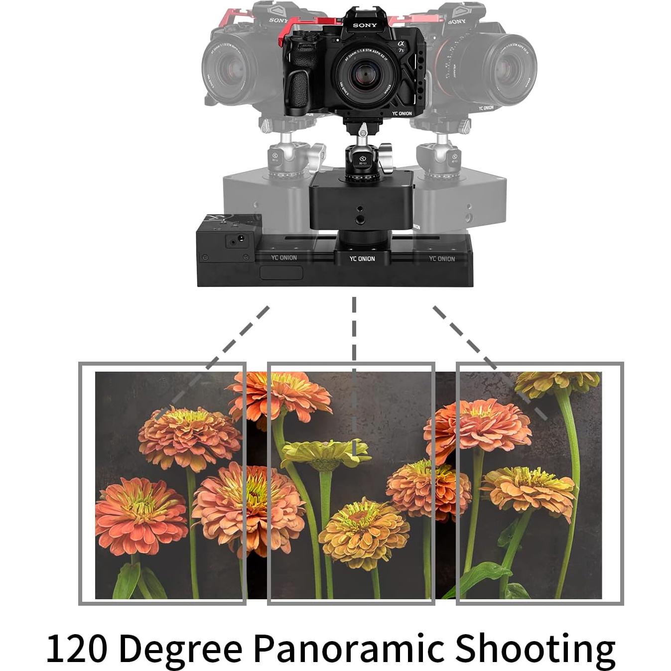 Deslizador de cámara motorizado YC Onion 26.8cm con control APP
