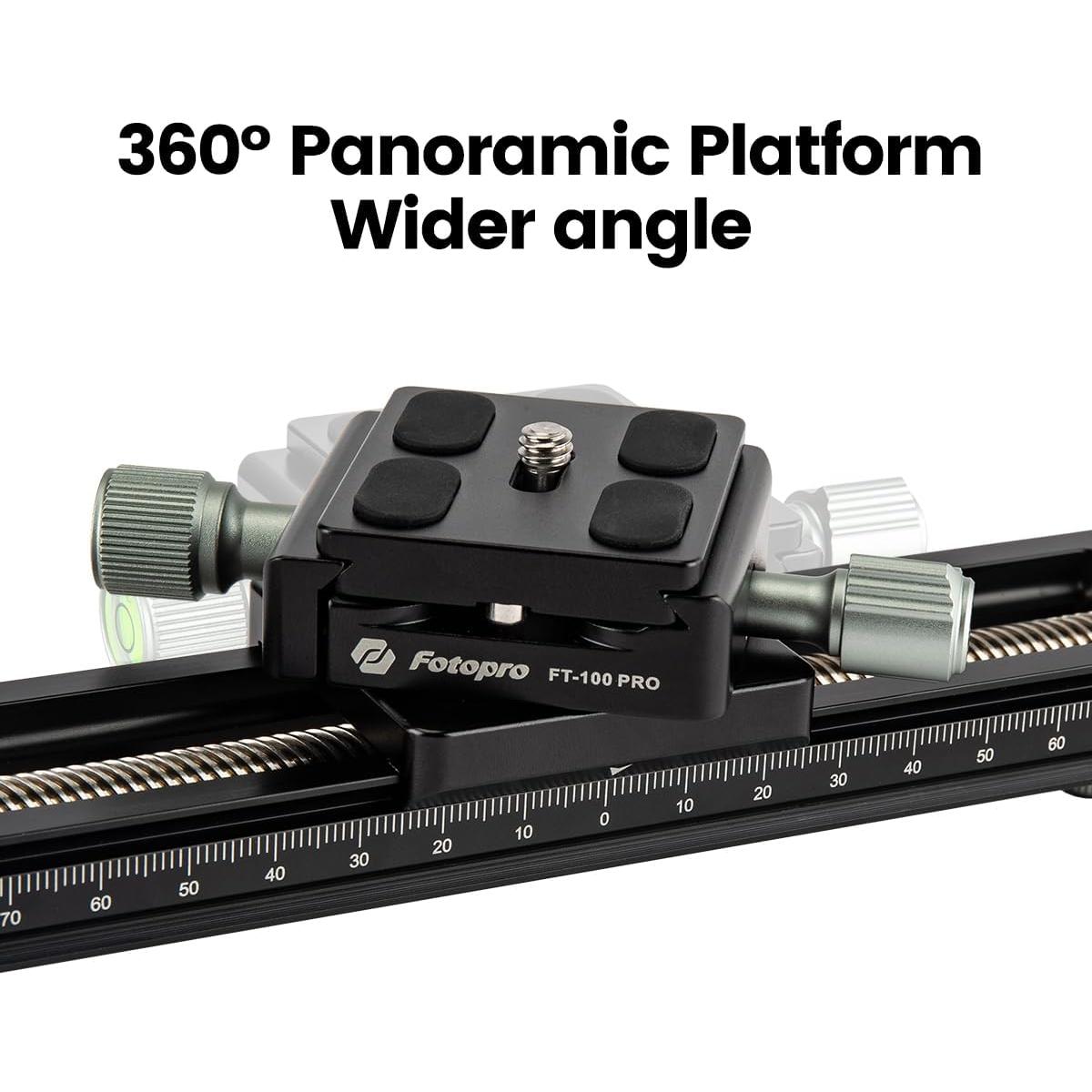 Riel de Enfoque Macro Fotopro FT-100 PRO 18.8 cm Aluminio