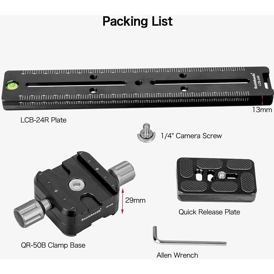 Riel Deslizante Nodal Koolehaoda LCB-24R 240mm para Cámara