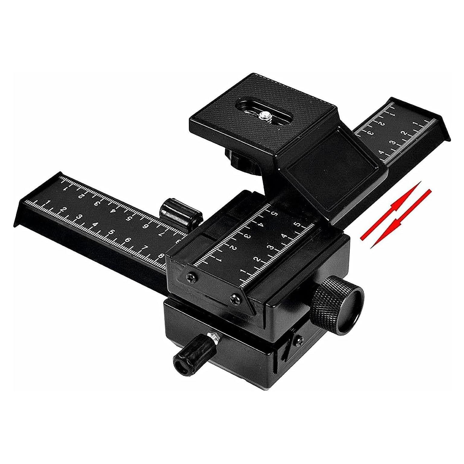 Riel Deslizante de Enfoque Macro Aluminio Veetalee 4 Vías