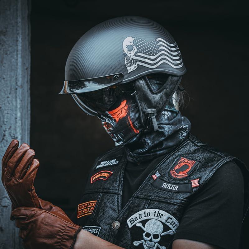 Casco Abierto VCOROS A200 Fibra Carbono Calavera M