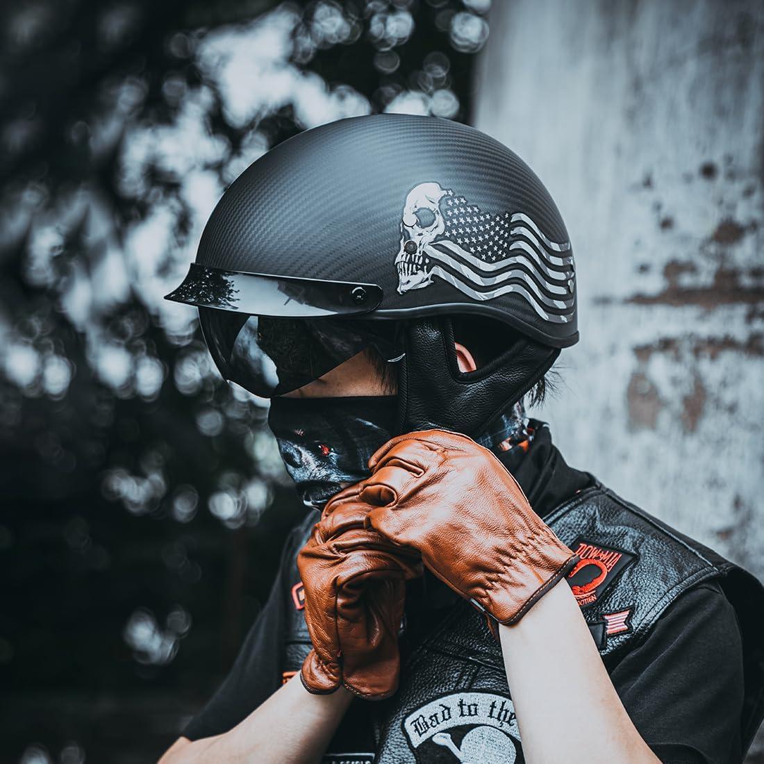 Casco Abierto VCOROS A200 Fibra Carbono Calavera M