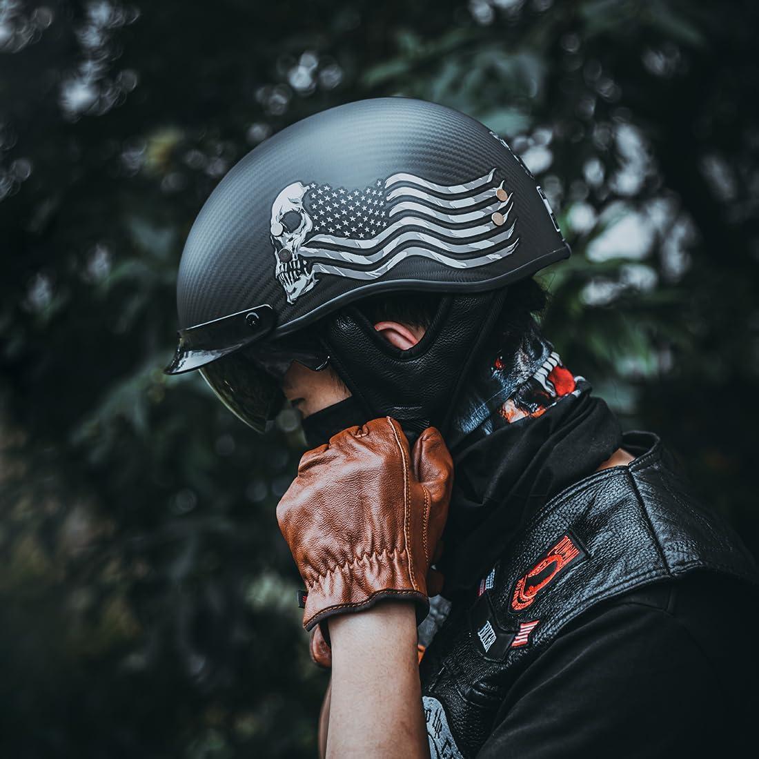 Casco Abierto VCOROS A200 Fibra Carbono Calavera M