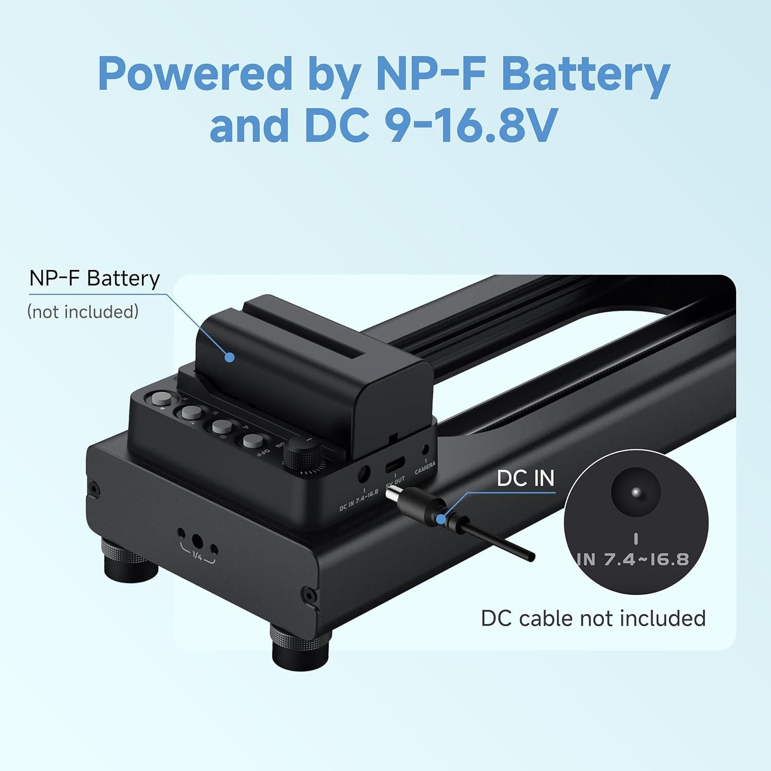 Deslizador de Cámara Motorizado Toprig 60cm Bluetooth Ajustable