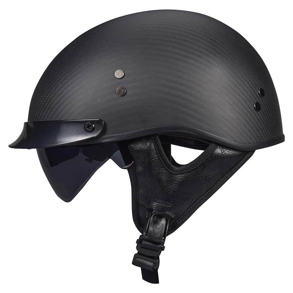 Casco Retro Abierto VCOROS A200 Fibra Carbono XL Negro Mate