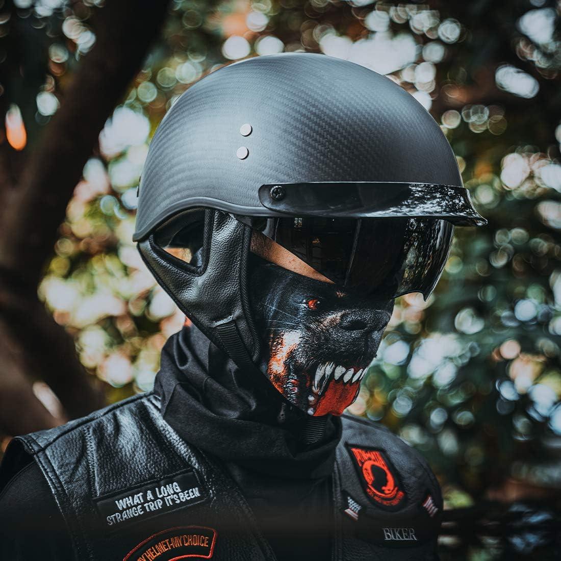 Casco Retro Abierto VCOROS A200 Fibra Carbono XL Negro Mate