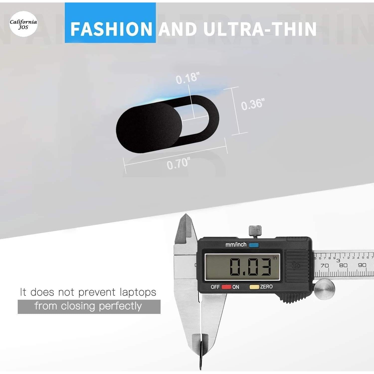 Cubierta de Webcam Ultra Delgada California JOS - Paquete de 8