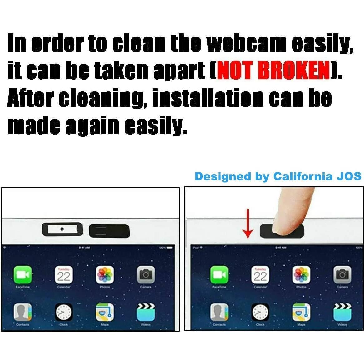 Cubierta de Webcam Ultra Delgada California JOS - Paquete de 8