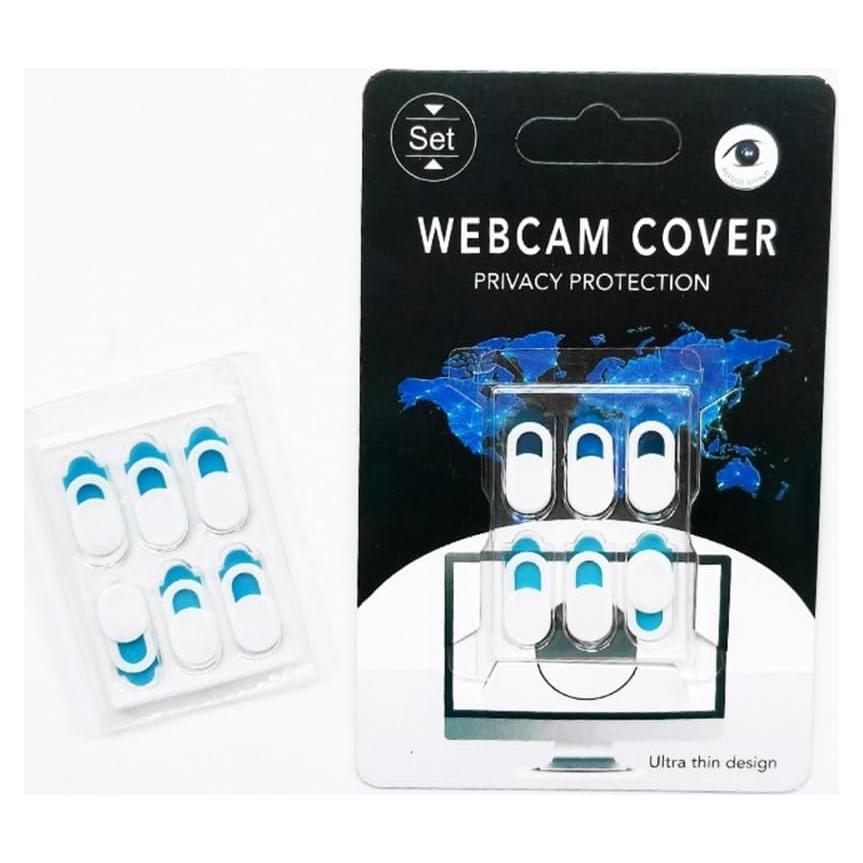 Cubierta de Webcam Ultra Delgada Much Hotter - 6 Piezas, Blanco