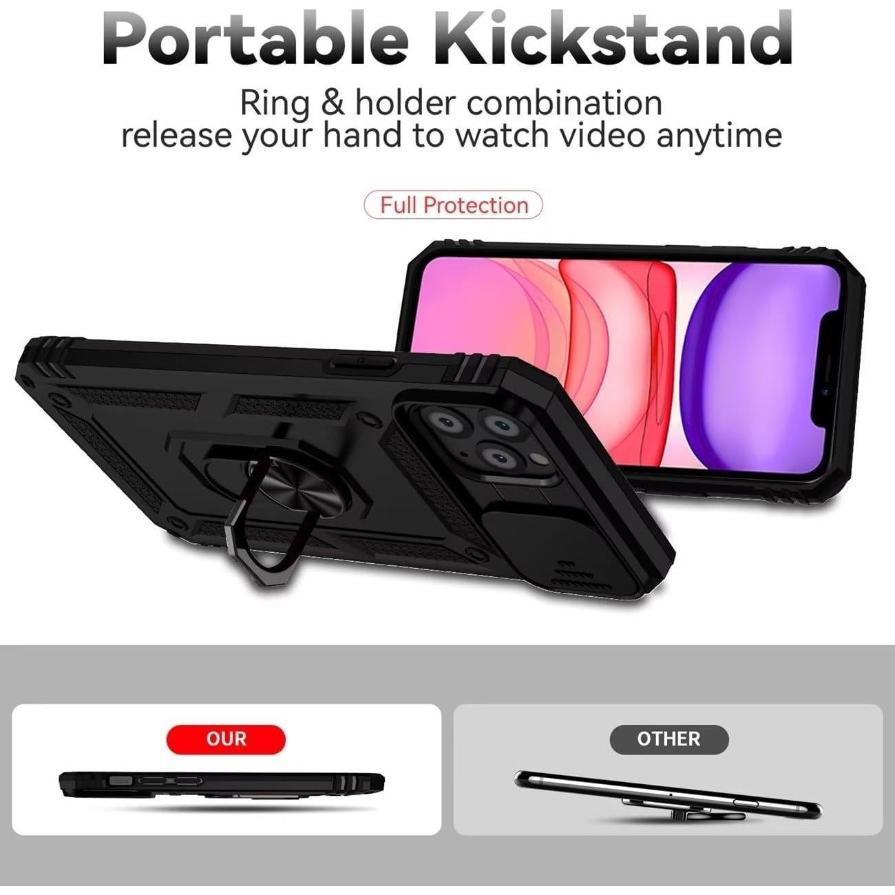 Funda para iPhone 11 Pro Max Vokuha con Protector de Pantalla y Soporte