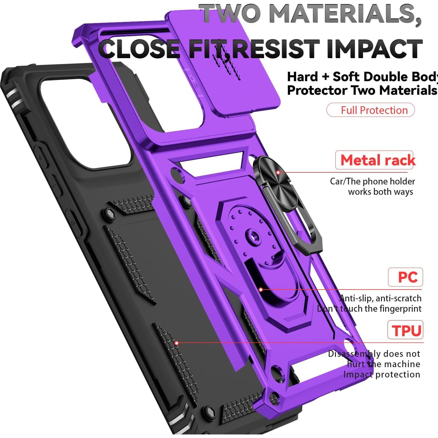 Funda Protectora Motorola Edge 2025 PUSHIMEI Grado Militar