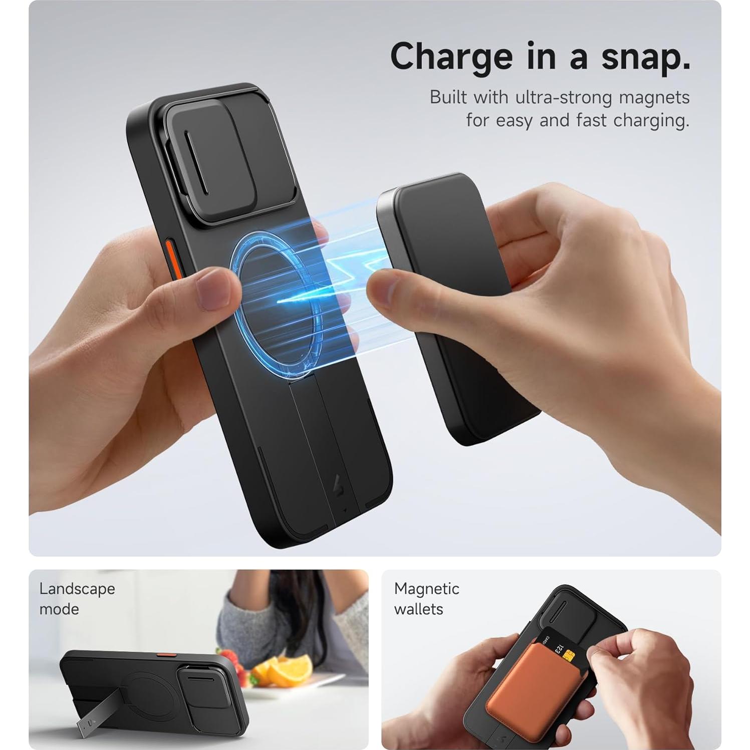 Funda SURITCH para iPhone 14 Pro Max con soporte y cámara