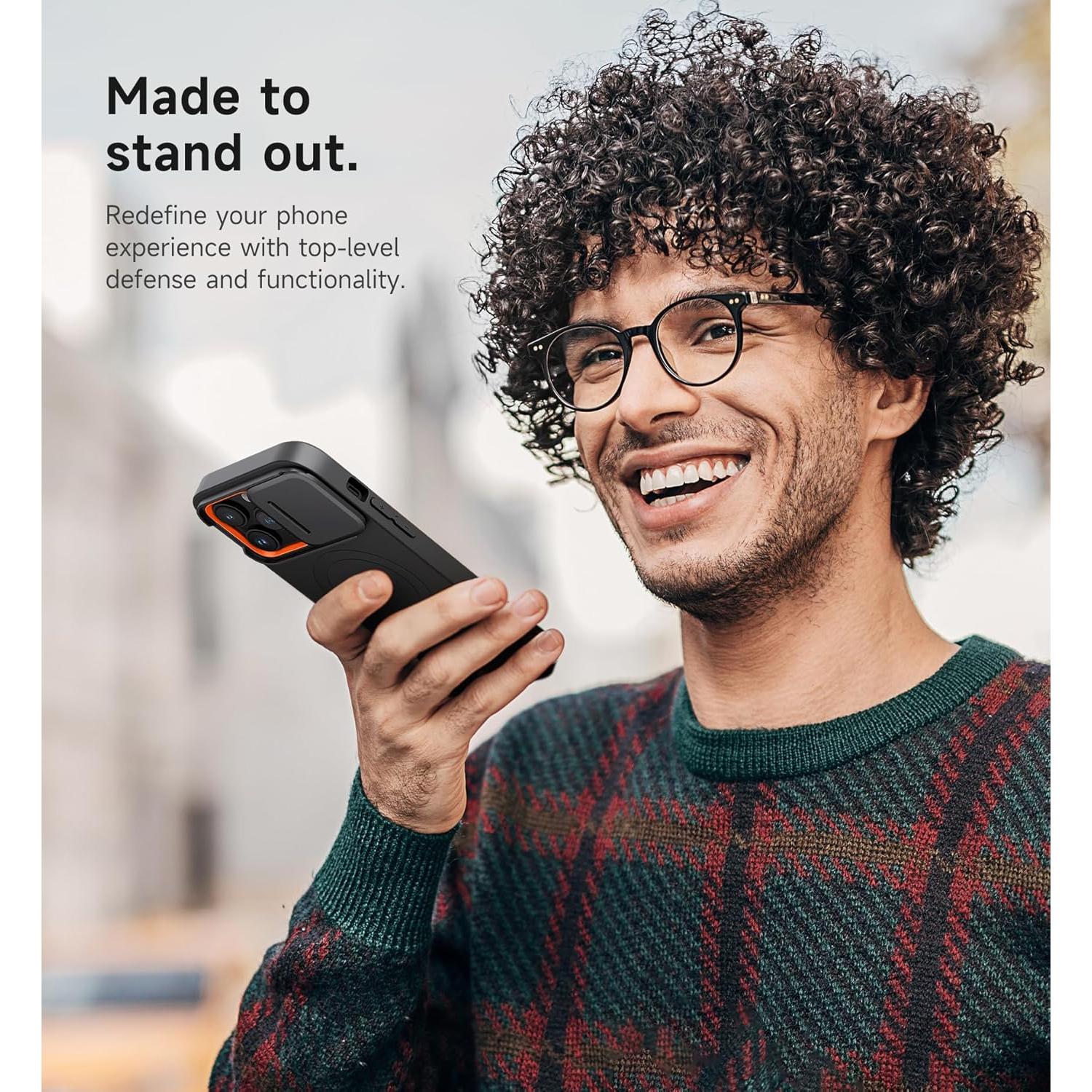 Funda SURITCH para iPhone 14 Pro Max con soporte y cámara