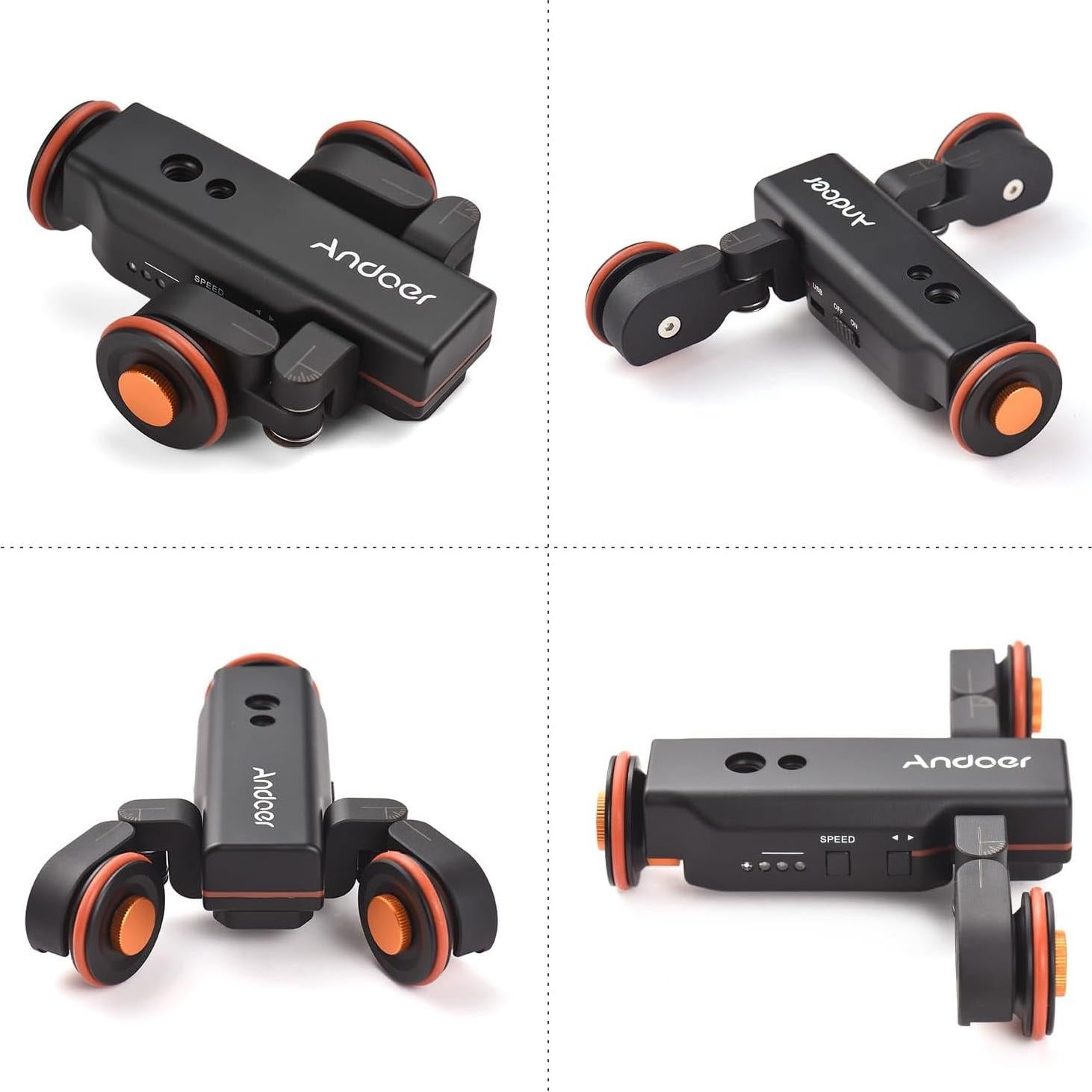 Dolly de Cámara Motorizado Andoer con Control Remoto y Soporte