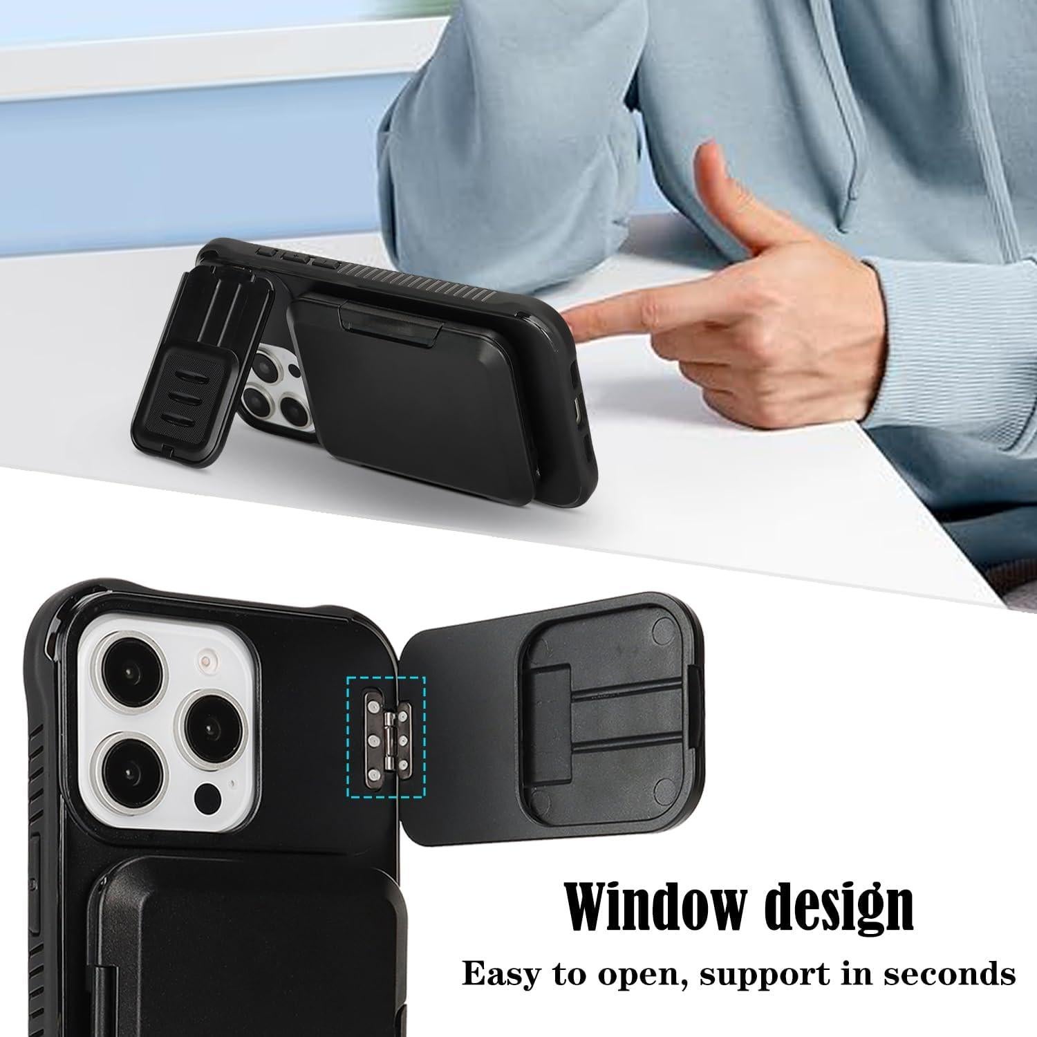 Funda CoozCase para iPhone 16 Pro Max con Soporte y Protección