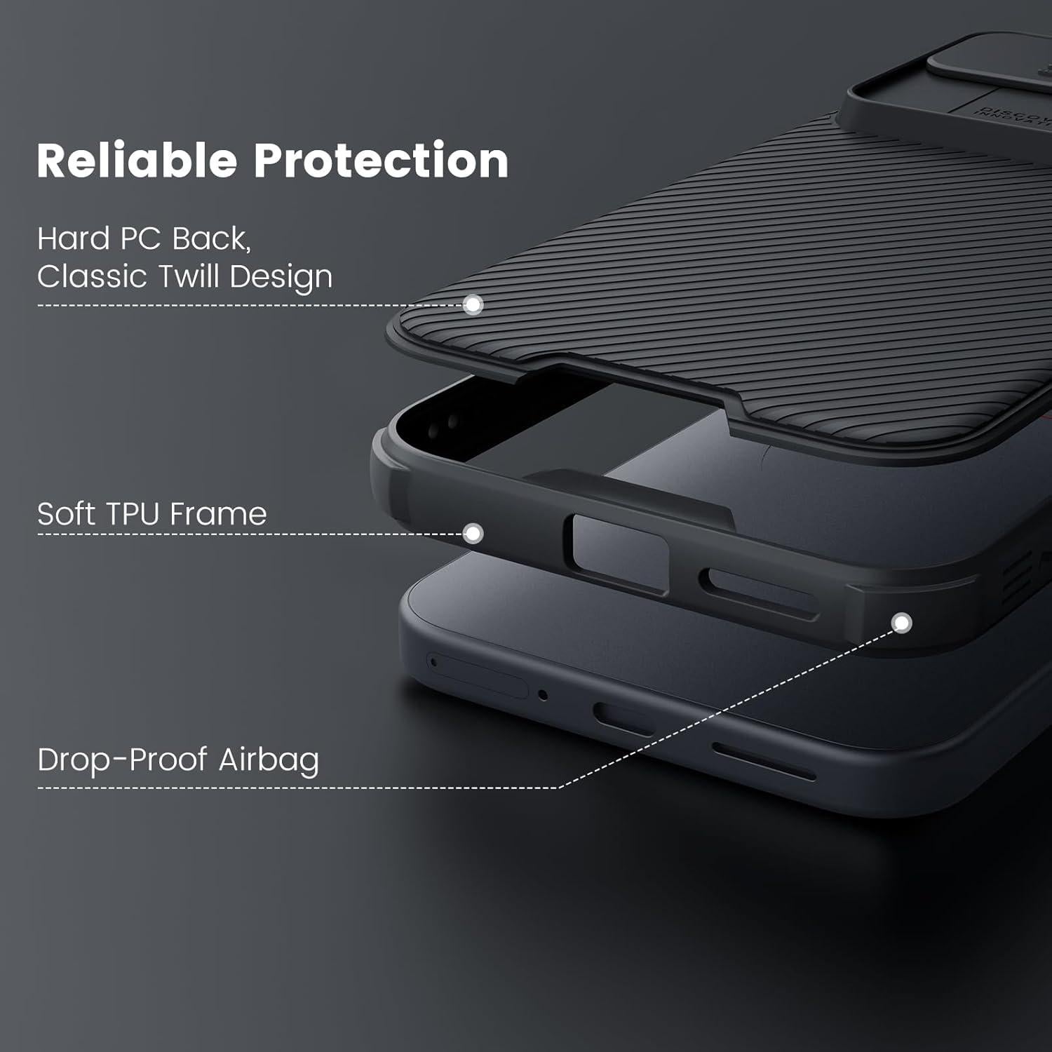 Funda Nillkin para Google Pixel 9 Pro XL - Delgado, Antigolpes, Negro