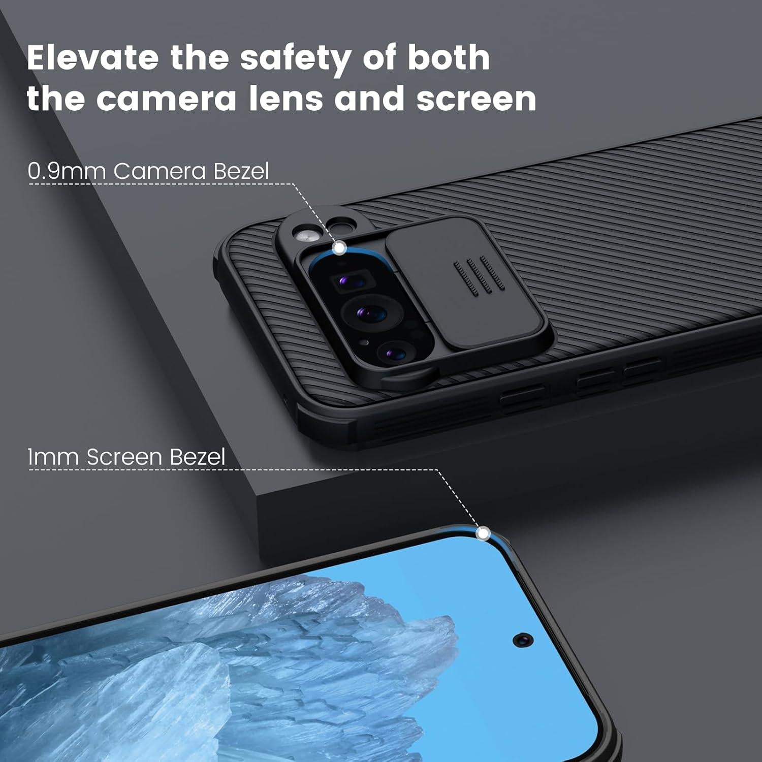 Funda Nillkin para Google Pixel 9 Pro XL - Delgado, Antigolpes, Negro