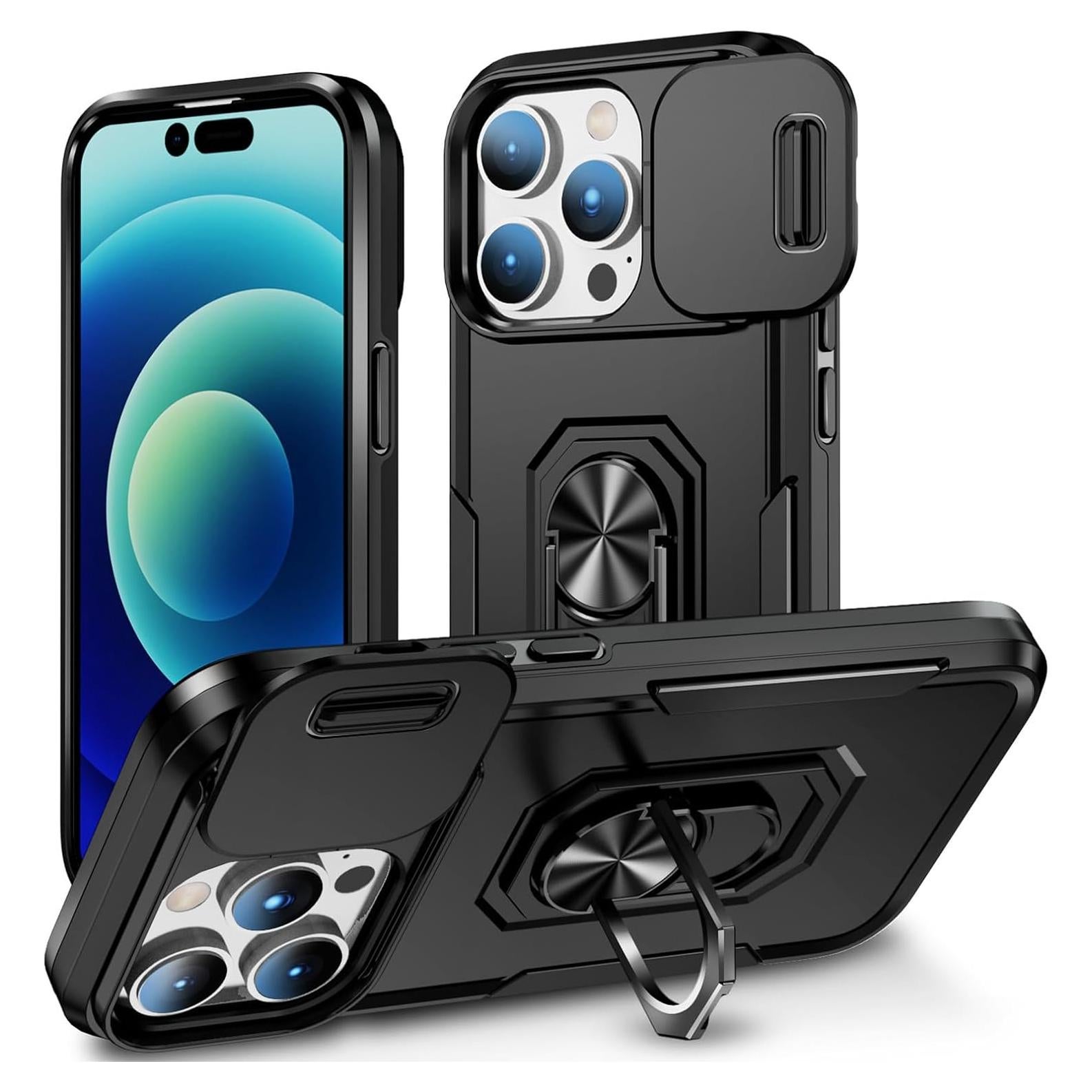 Funda SEFING para iPhone 14 Pro Max con Soporte y Cubierta de Cámara