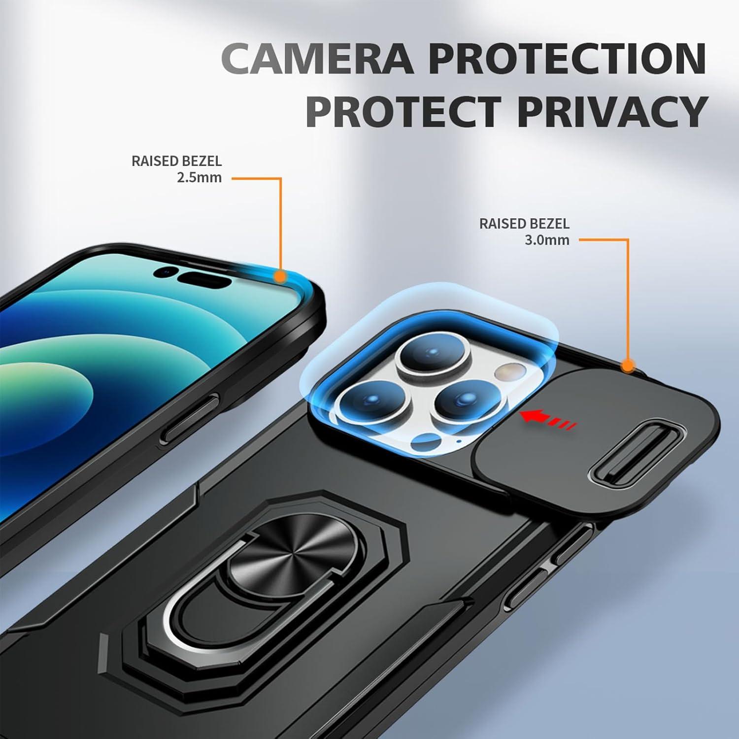 Funda SEFING para iPhone 14 Pro Max con Soporte y Cubierta de Cámara