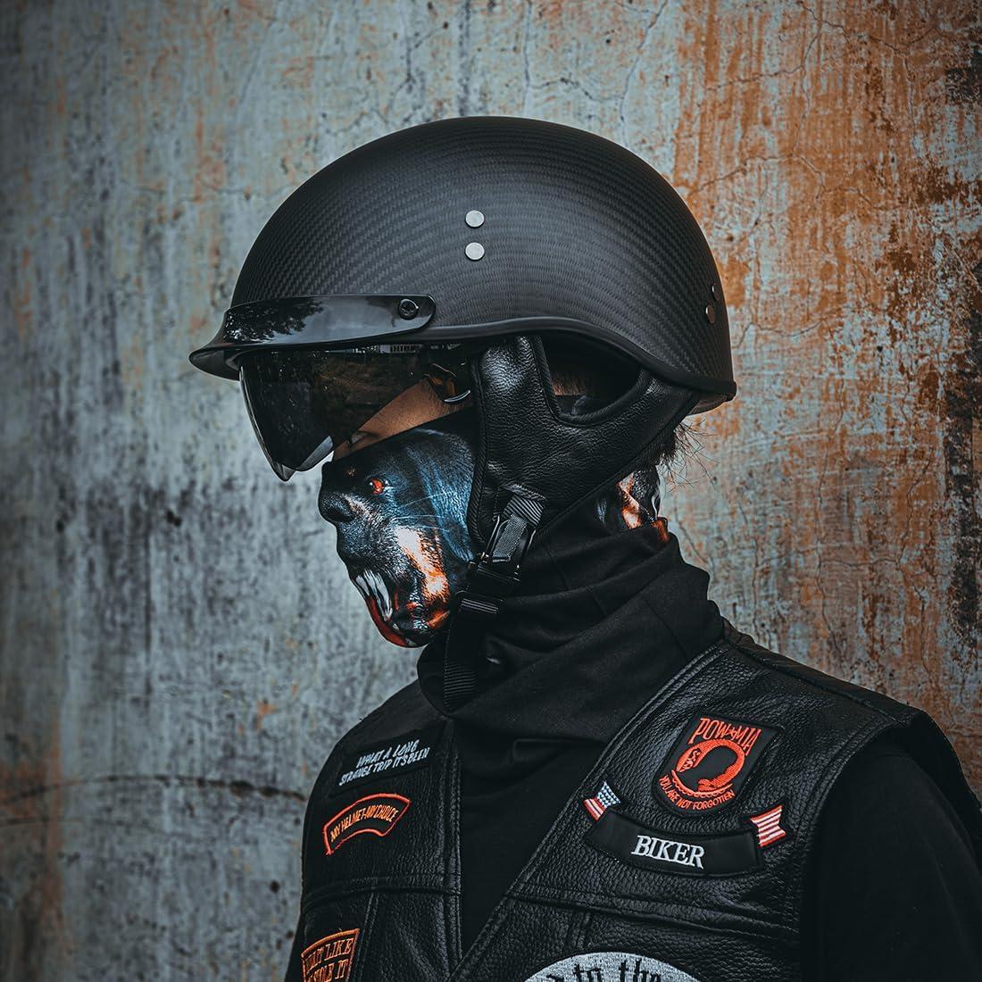 Casco Retro VCOROS A200 Fibra Carbono Negro Mate M