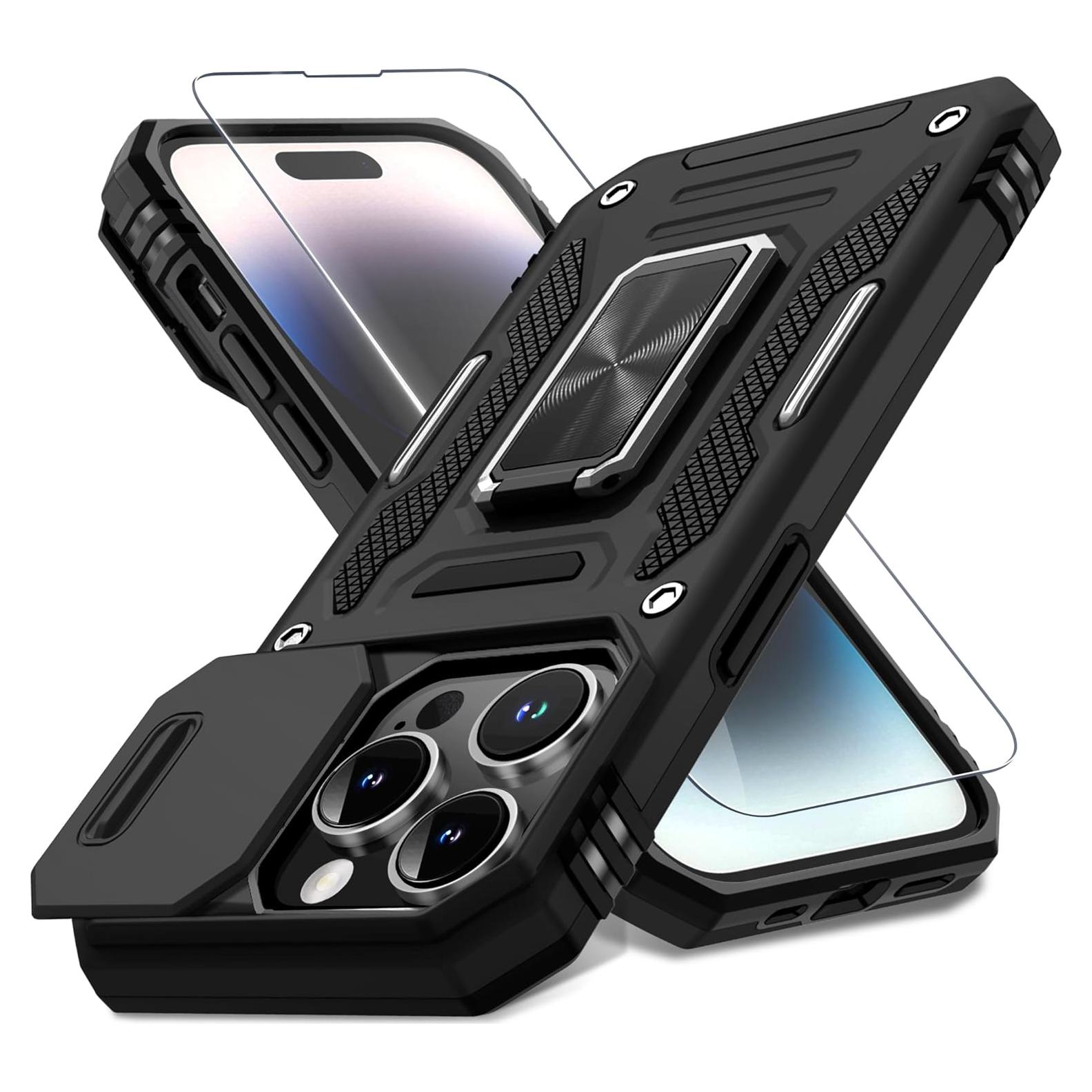 Funda DEERLAMN para iPhone 14 Pro 6.1" con soporte y protección