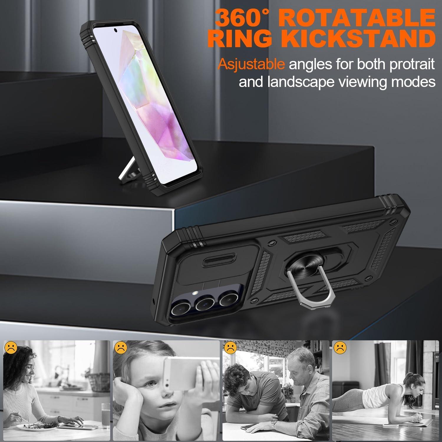 Funda Gritup para Samsung Galaxy A35 5G con Soporte y Protector