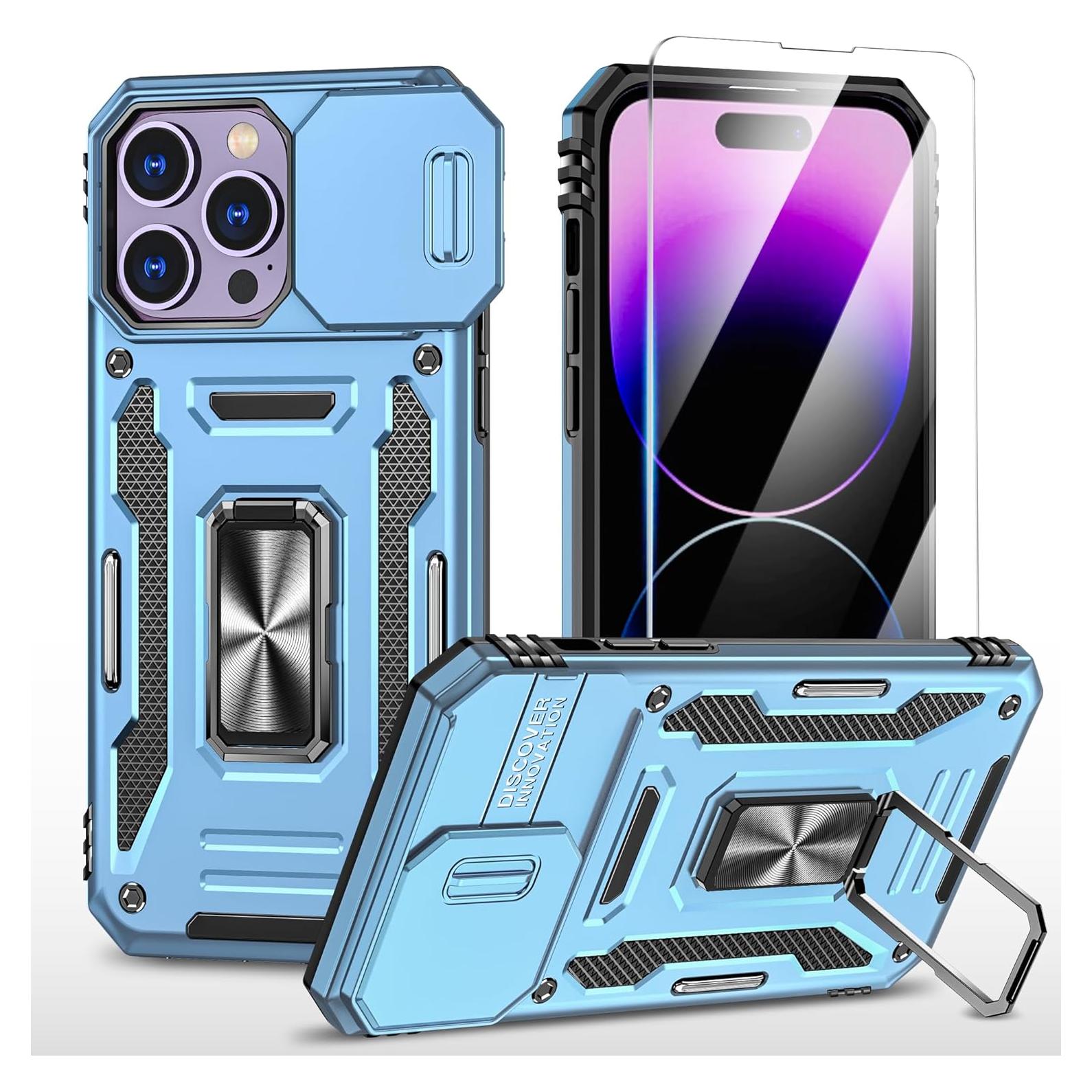 Funda para iPhone 14 Pro SunStory con soporte y protección HD