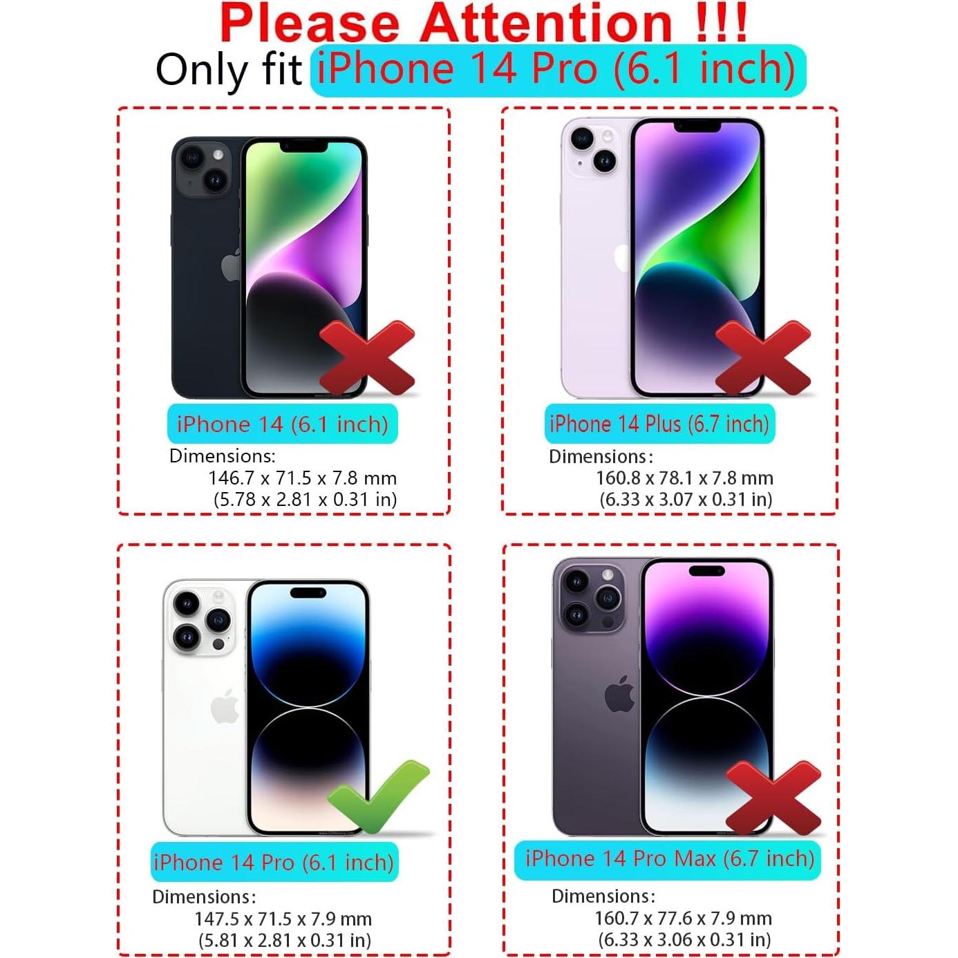 Funda para iPhone 14 Pro SunStory con soporte y protección HD