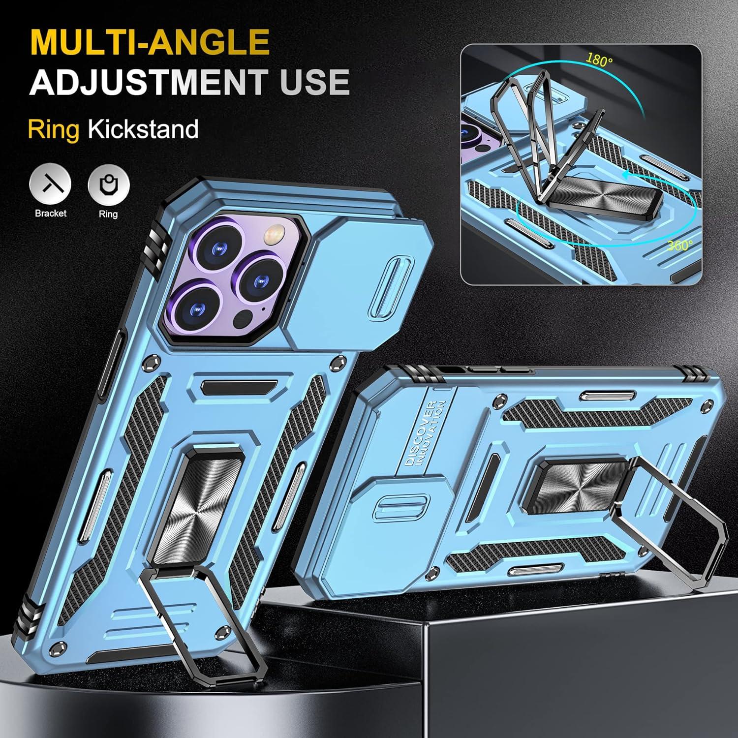 Funda para iPhone 14 Pro SunStory con soporte y protección HD