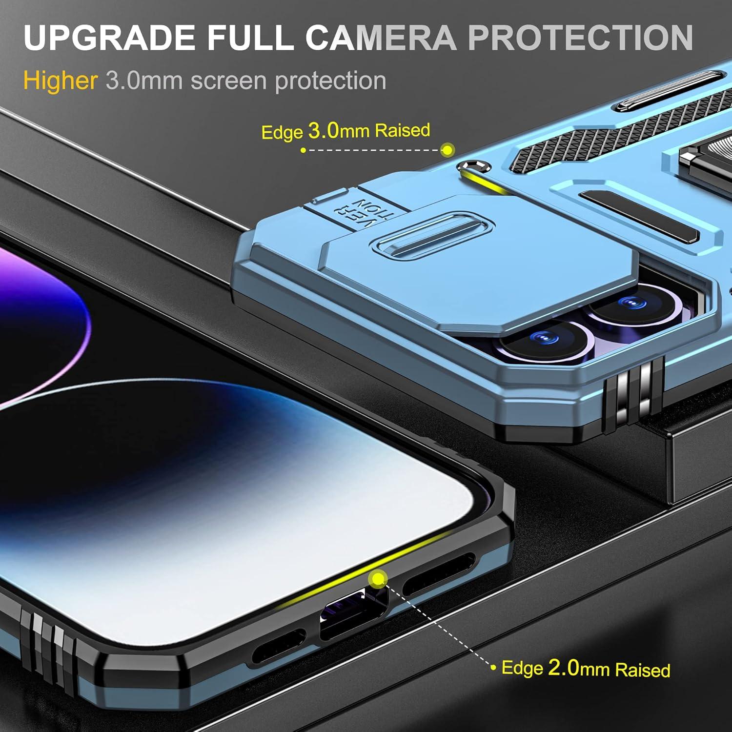 Funda para iPhone 14 Pro SunStory con soporte y protección HD