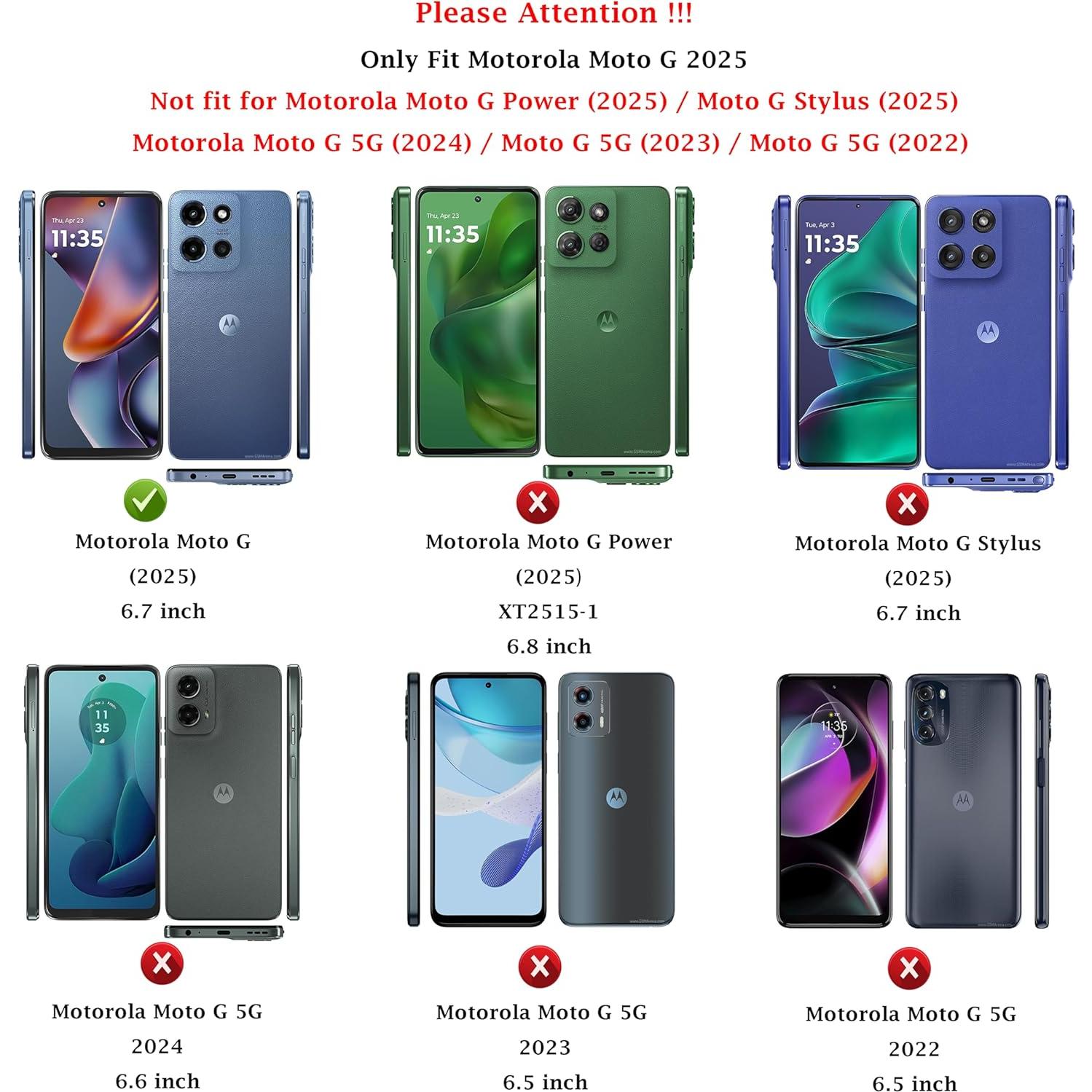 Funda Protectora PUSHIMEI para Motorola Moto G 2025 Verde Oscuro