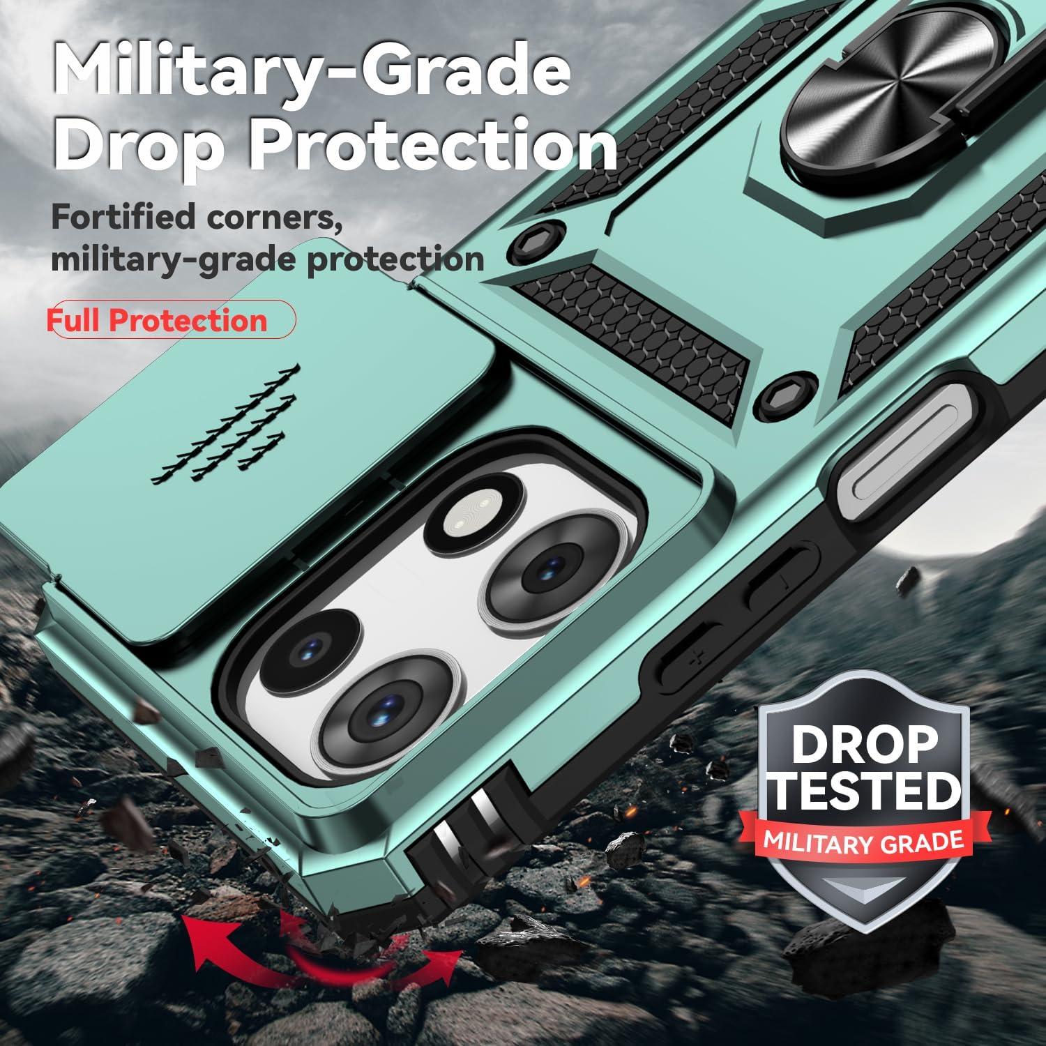 Funda Protectora PUSHIMEI para Motorola Moto G 2025 Verde Oscuro