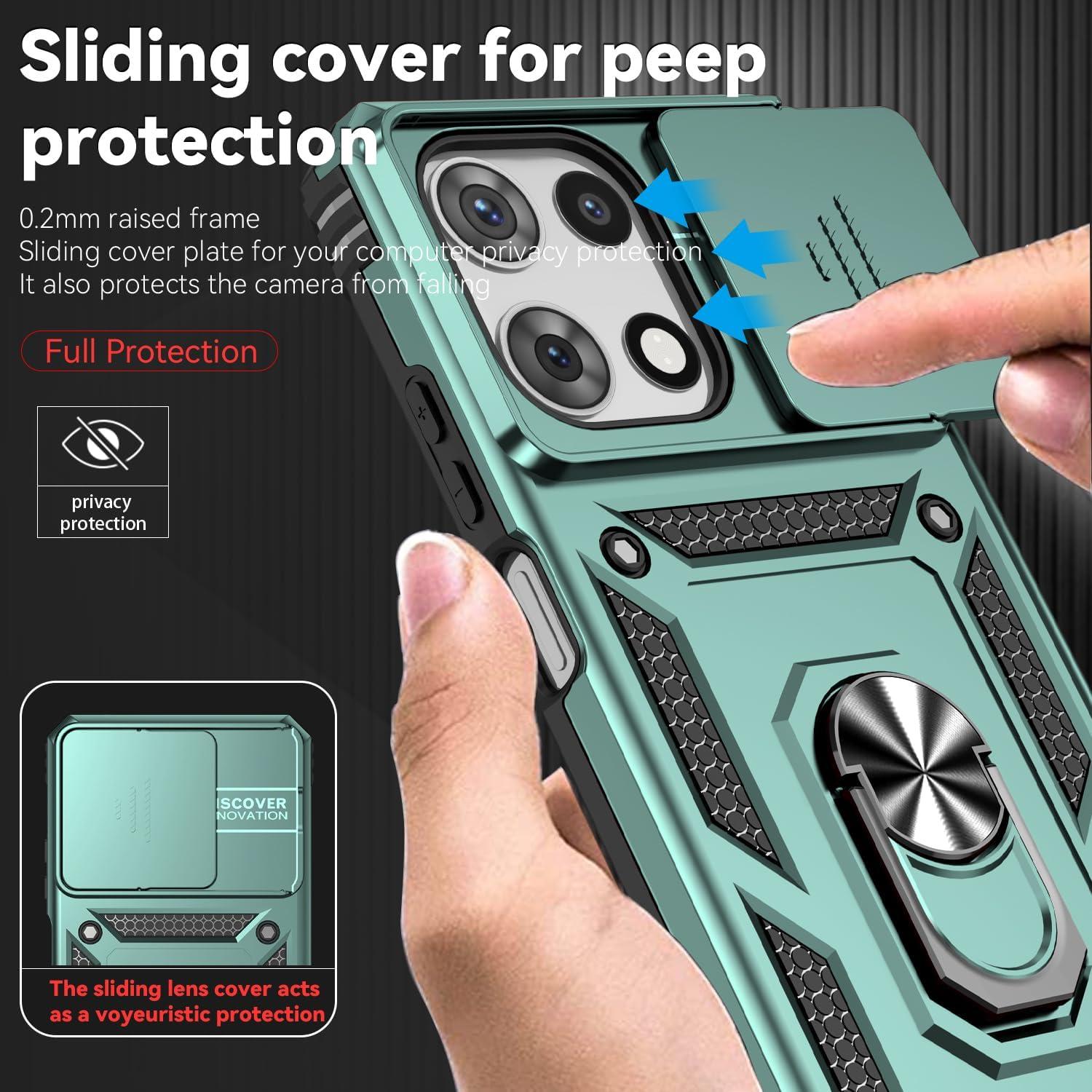 Funda Protectora PUSHIMEI para Motorola Moto G 2025 Verde Oscuro