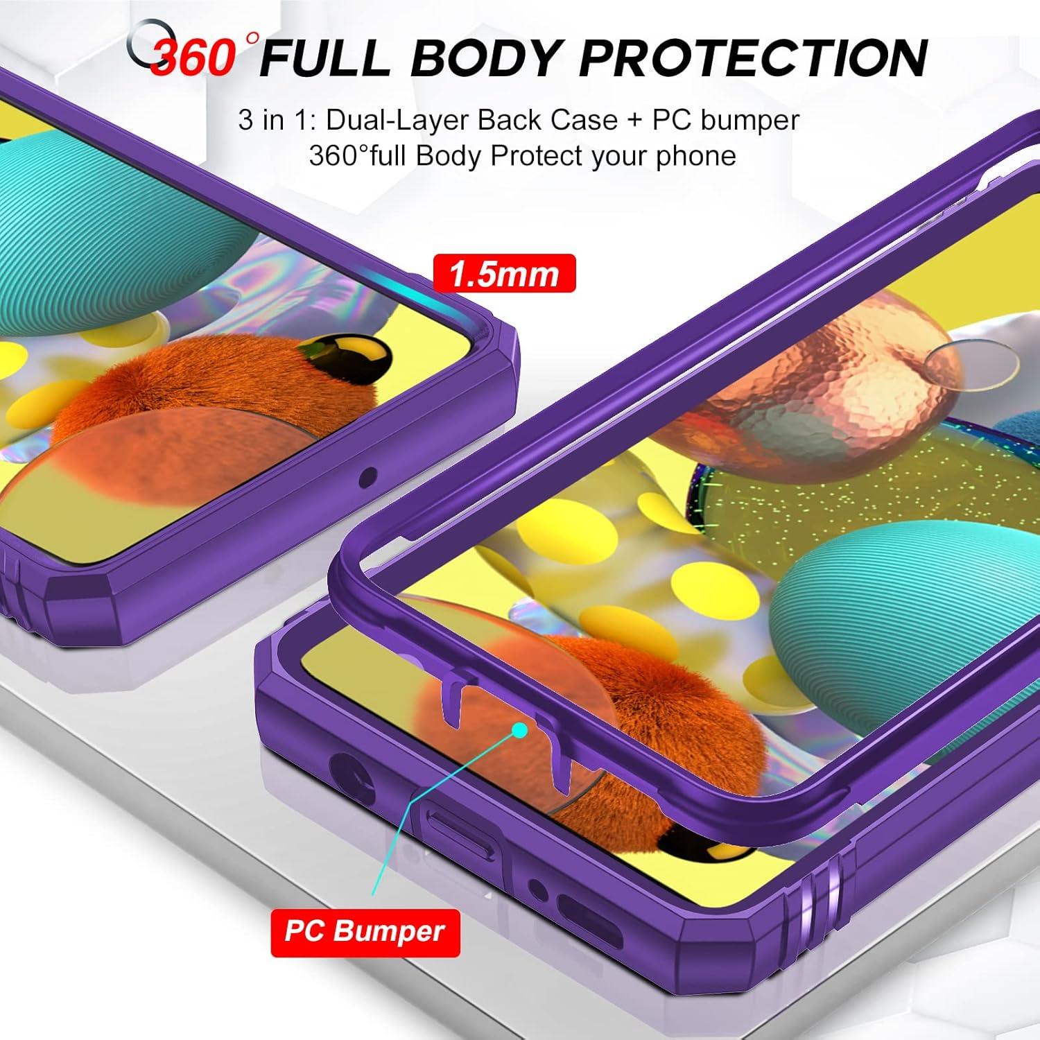 Funda LeYi para Samsung Galaxy A51 con Soporte y Protector