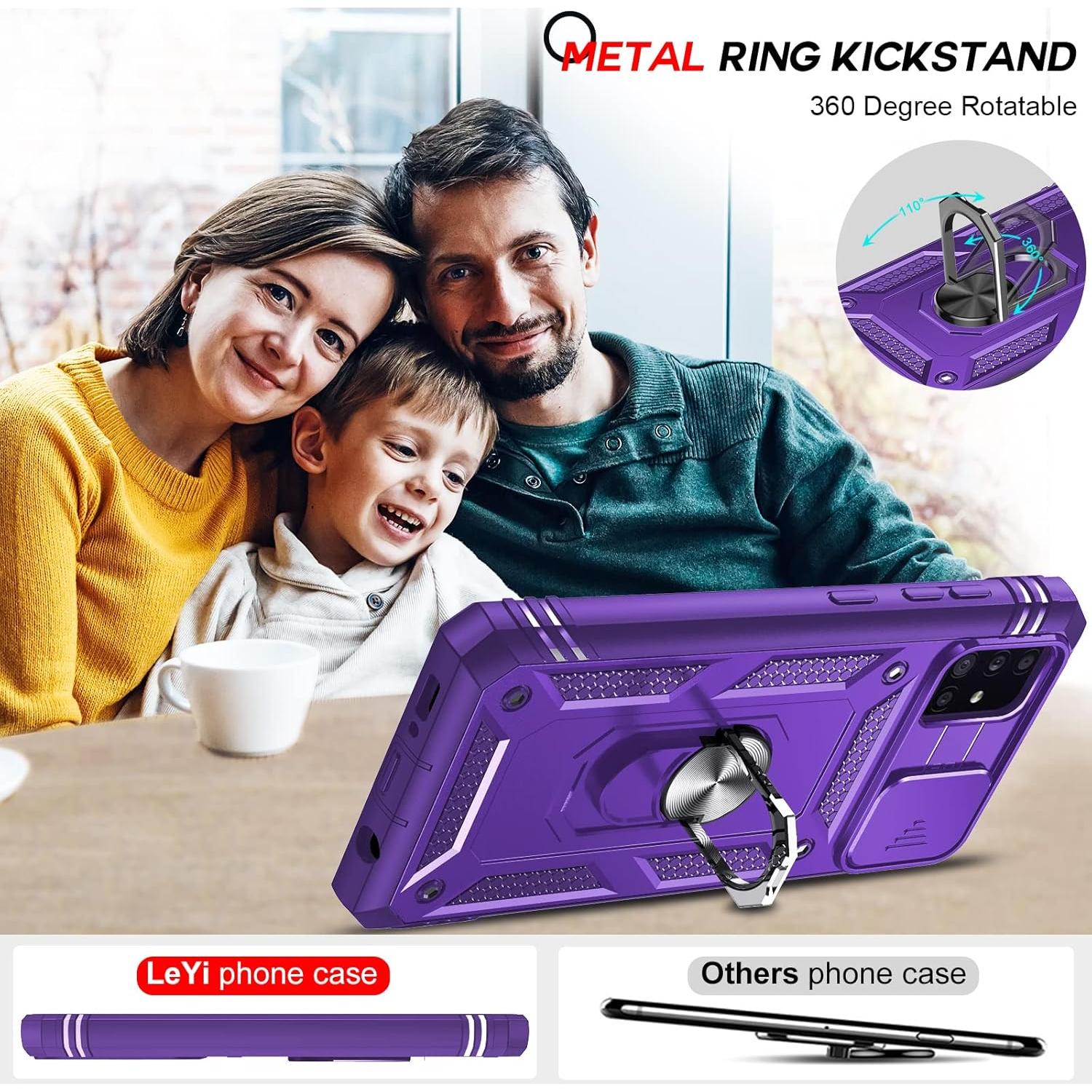 Funda LeYi para Samsung Galaxy A51 con Soporte y Protector