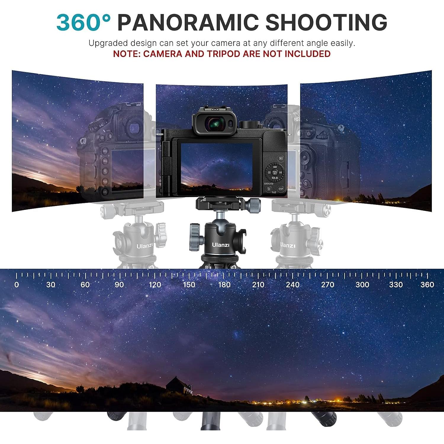 Cabezal de Bola ULANZI U-80L para Trípode - Rotación 360°