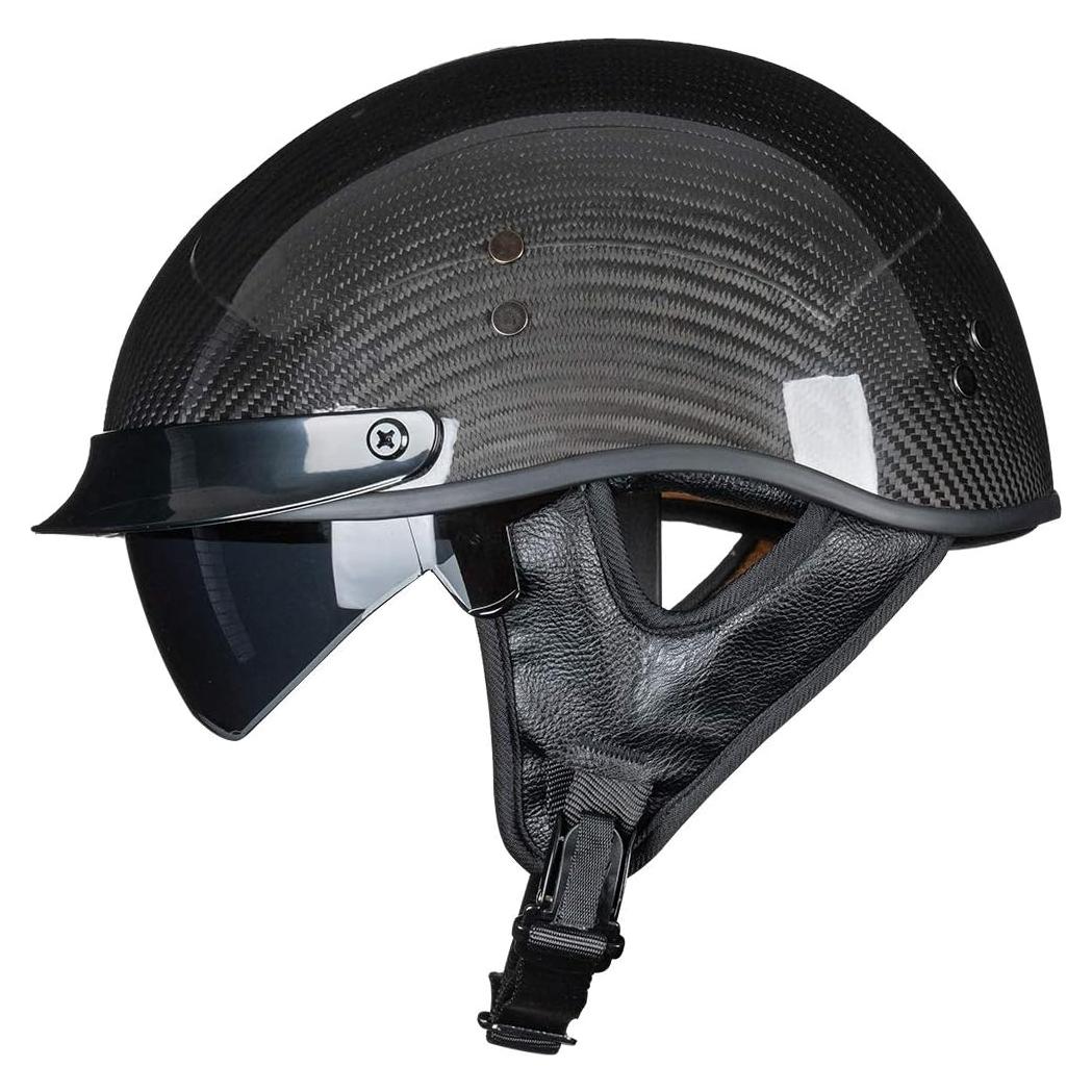 Casco VCOROS A200 Fibra de Carbono Negro Brillante XL