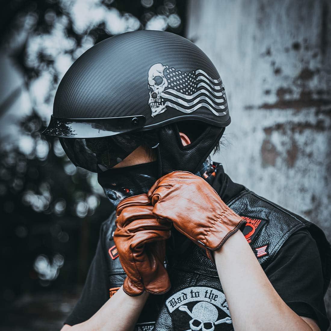 Casco Abierto VCOROS A200 Fibra Carbono Calavera L