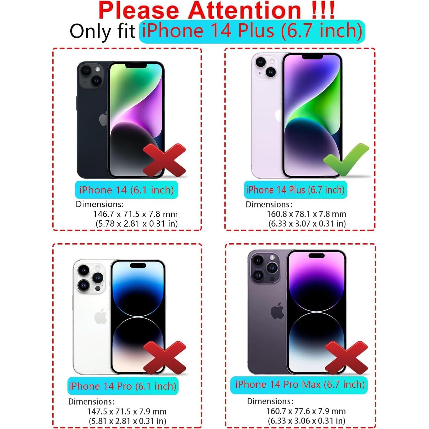 Funda para iPhone 14 Plus SunStory con protector HD y soporte