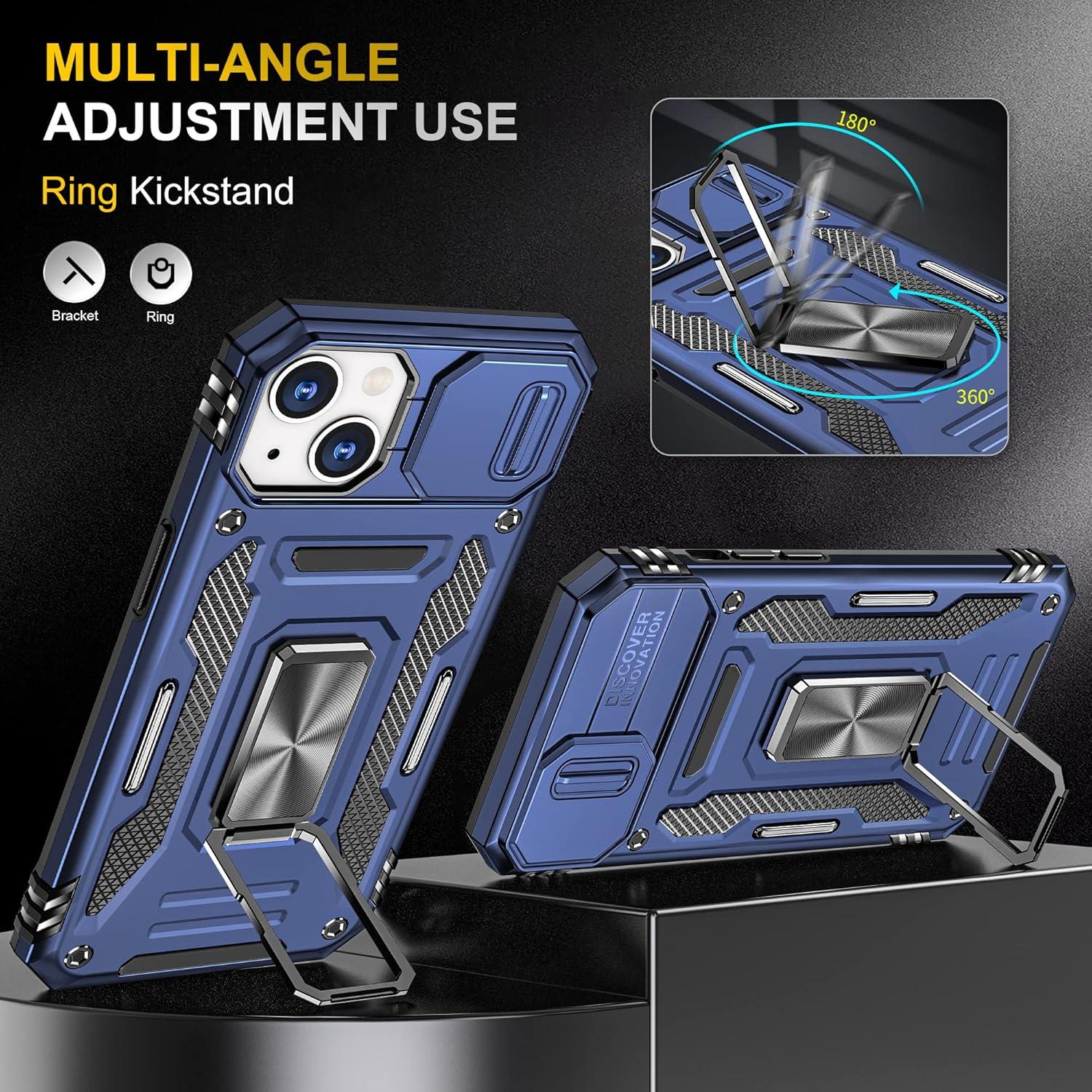 Funda para iPhone 14 Plus SunStory con protector HD y soporte