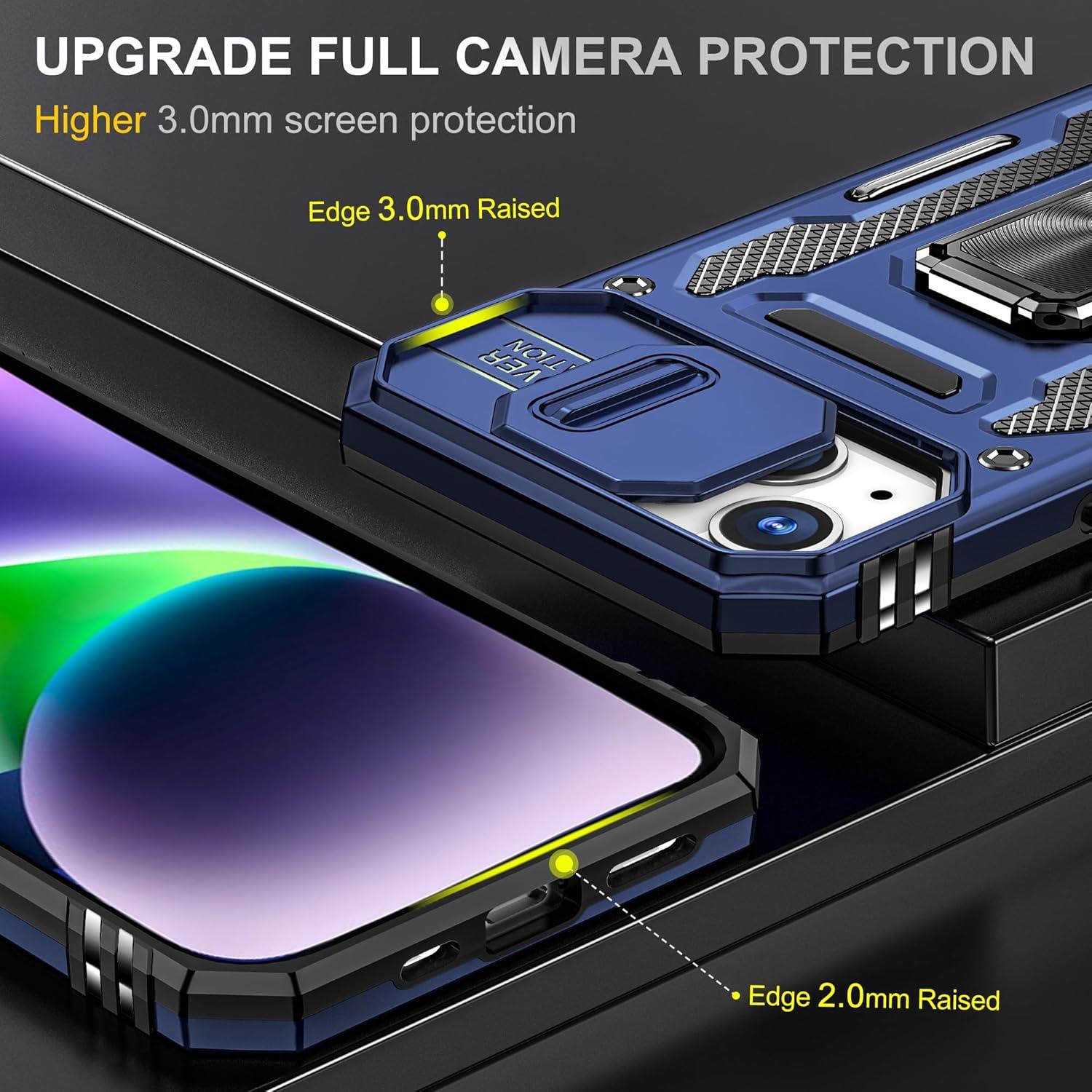 Funda para iPhone 14 Plus SunStory con protector HD y soporte