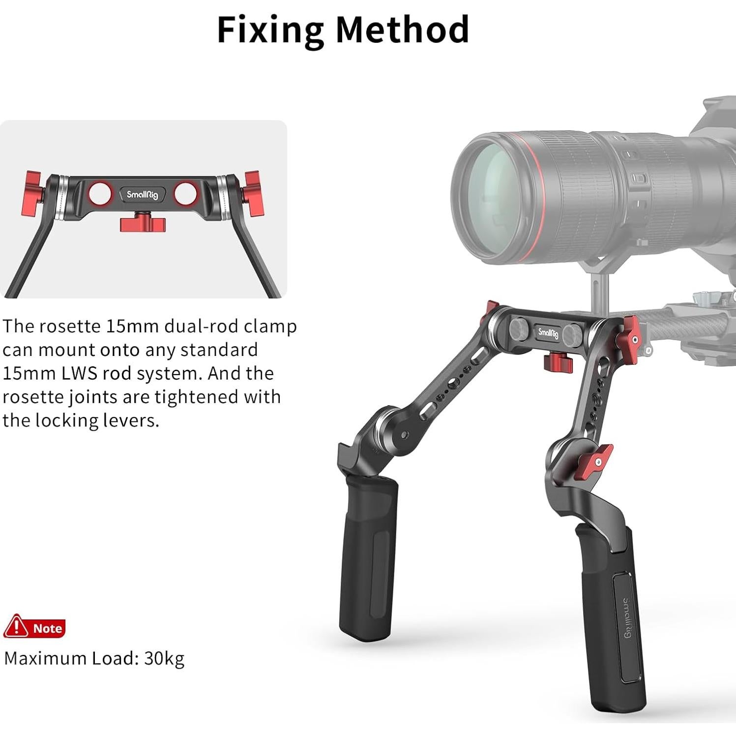 Kit de Mango Rosette SmallRig 2002 para Rig de Hombro de Cámara