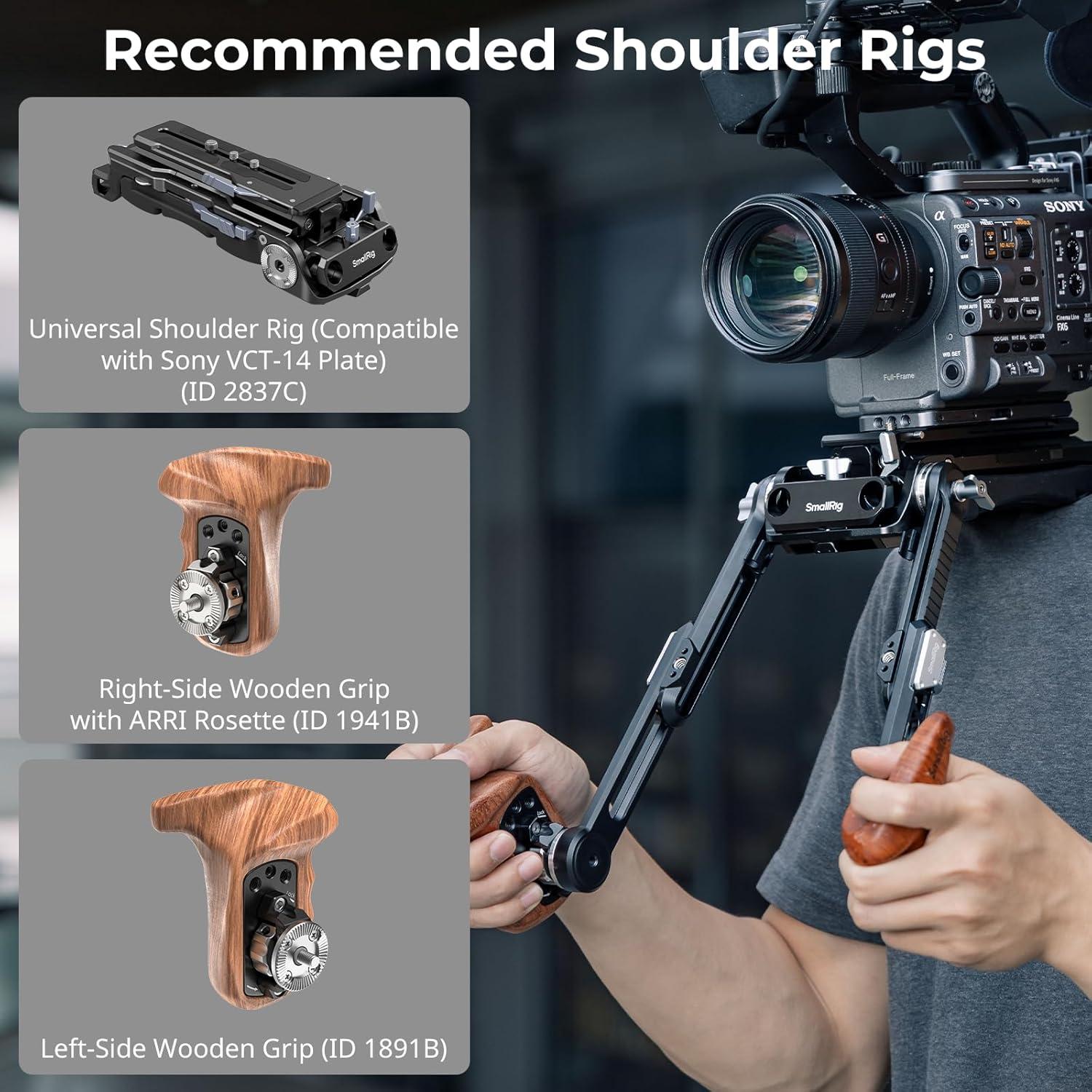 Adaptador de brazo de extensión SmallRig 5206 para rig de hombro