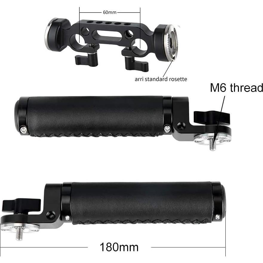 Mango de Cuero NICEYRIG con Roseta para Soporte de Cámara 15mm