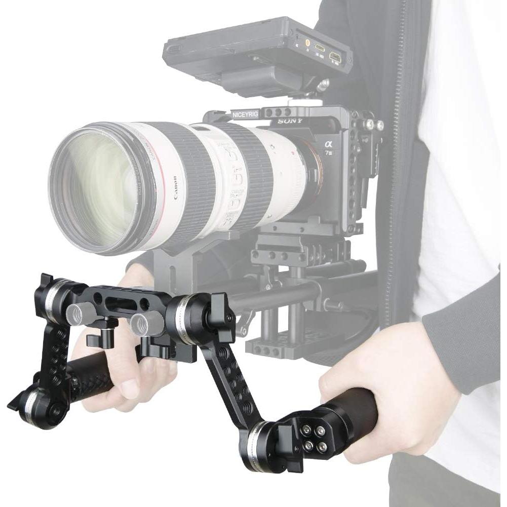 Kit Empuñadura Roseta Cuero NICEYRIG 15mm para DSLR