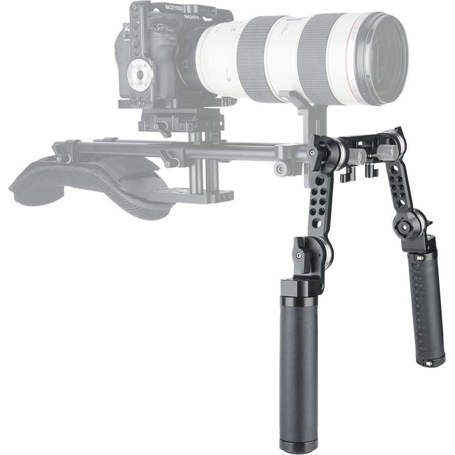 Kit Empuñadura Roseta Cuero NICEYRIG 15mm para DSLR