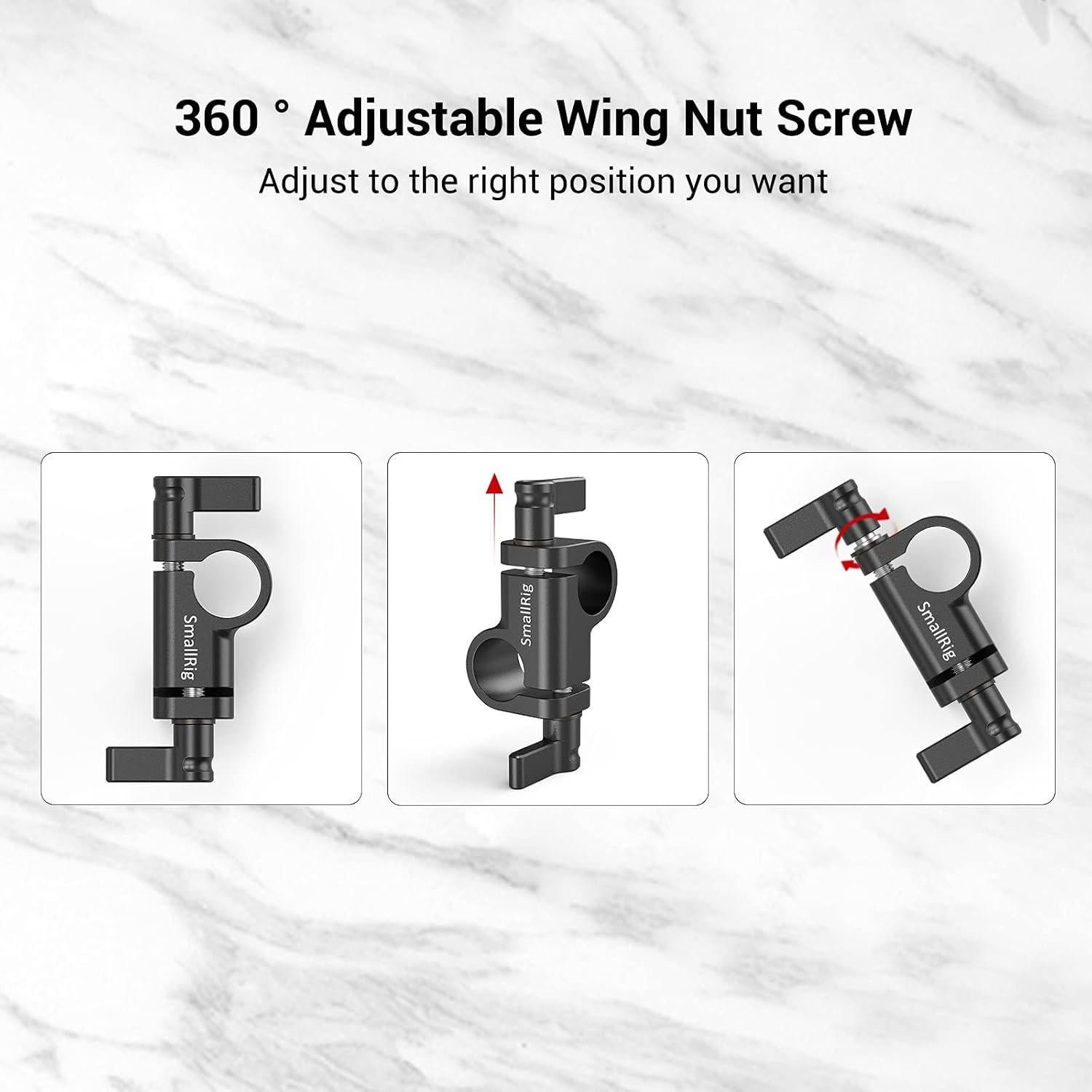 Abrazadera de Varilla 15mm a 90° SMALLRIG 2069 Aluminio