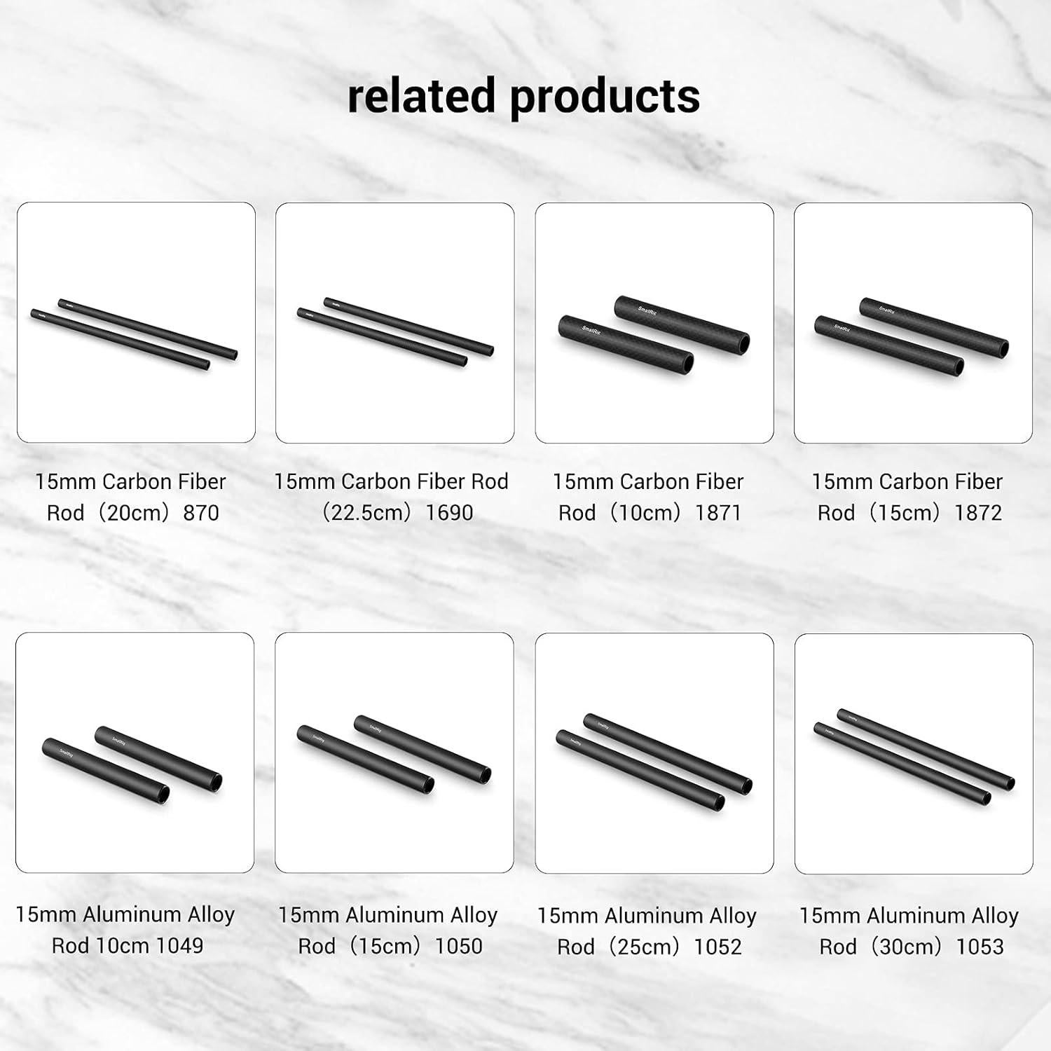 Abrazadera de Varilla 15mm a 90° SMALLRIG 2069 Aluminio